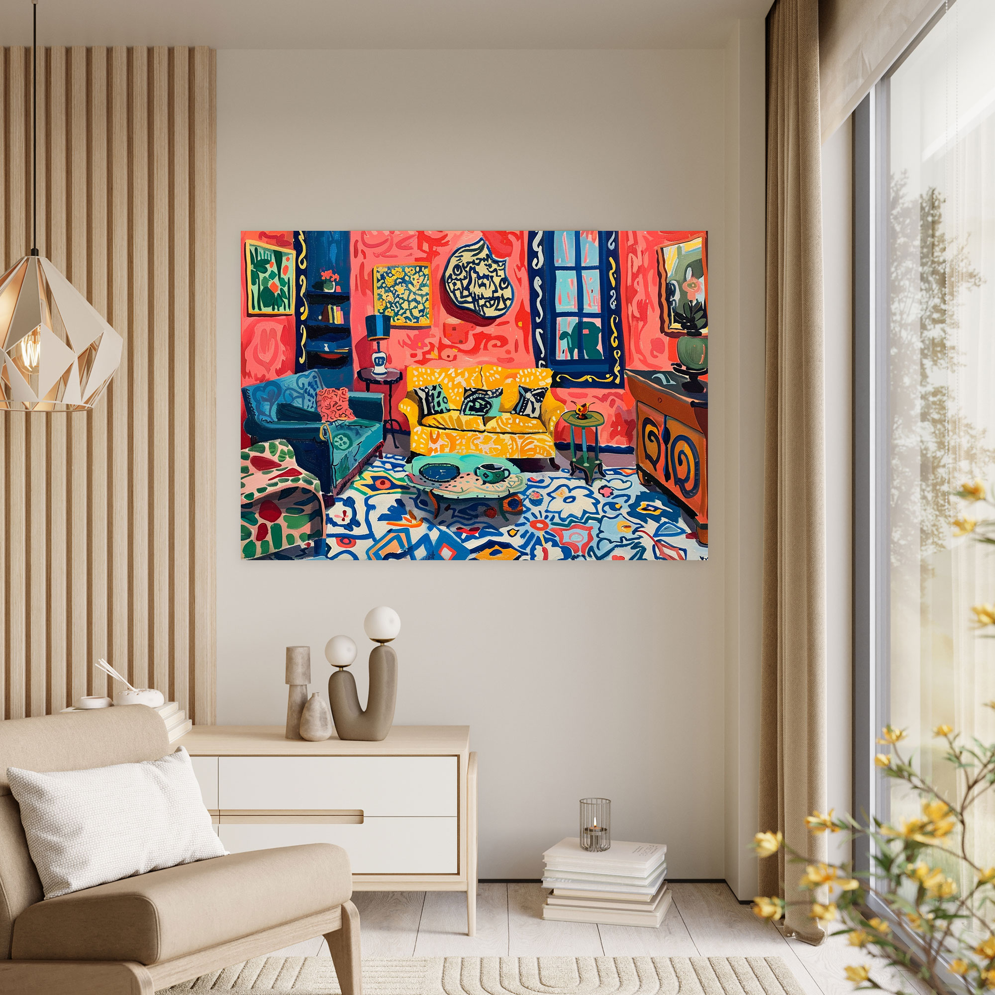 Henri Matisse Canvas Print - Henri Matisse, Whimsy, Canvas Print, Colorful Furniture