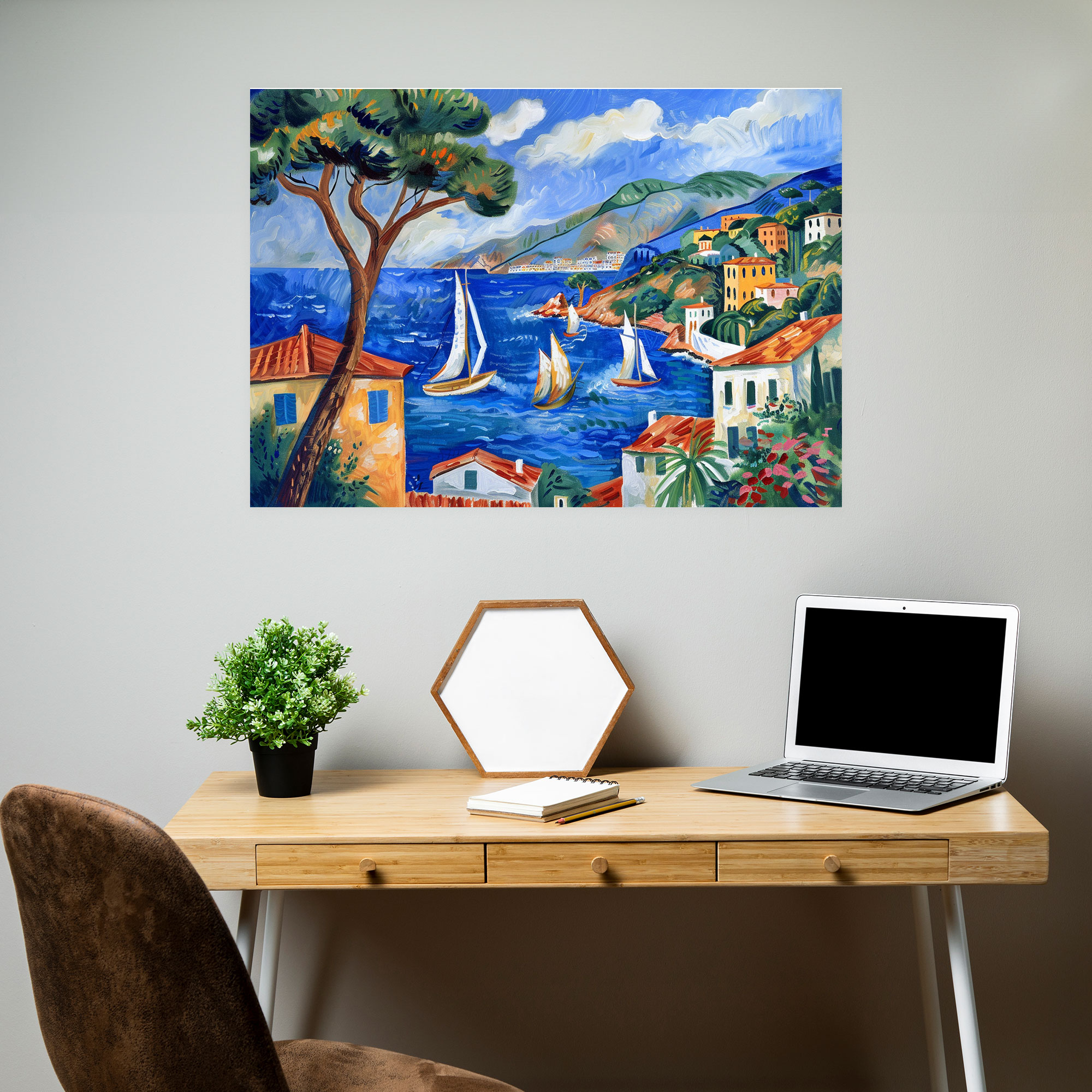 Henri Matisse Seaside Sailboats Wall Decoration - Henri Matisse, Henri Matisse, Wall Art, Canvas