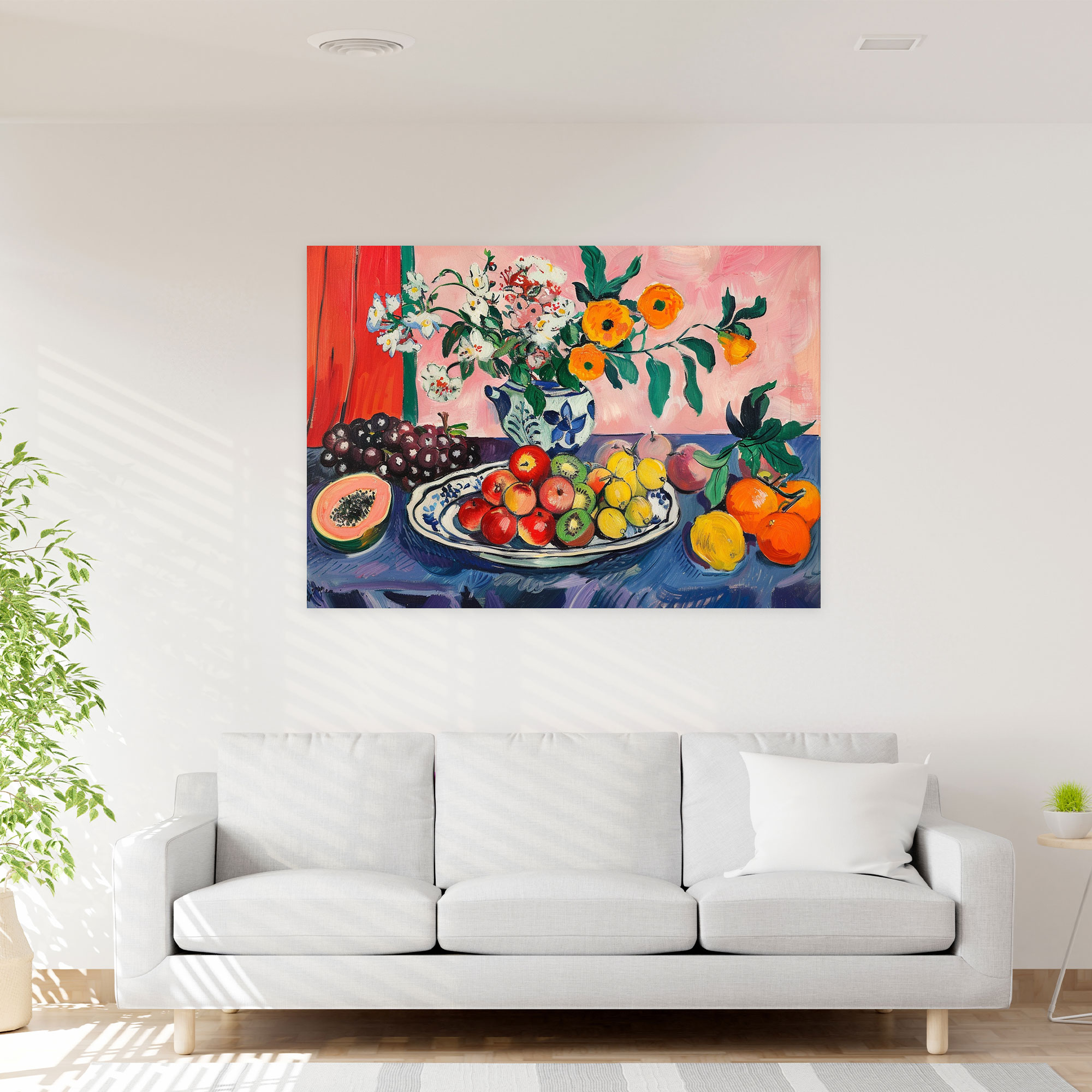 Henri Matisse Still Life Canvas Print - Henri Matisse, Henri Matisse, Wall Art, Fruit And Flowers