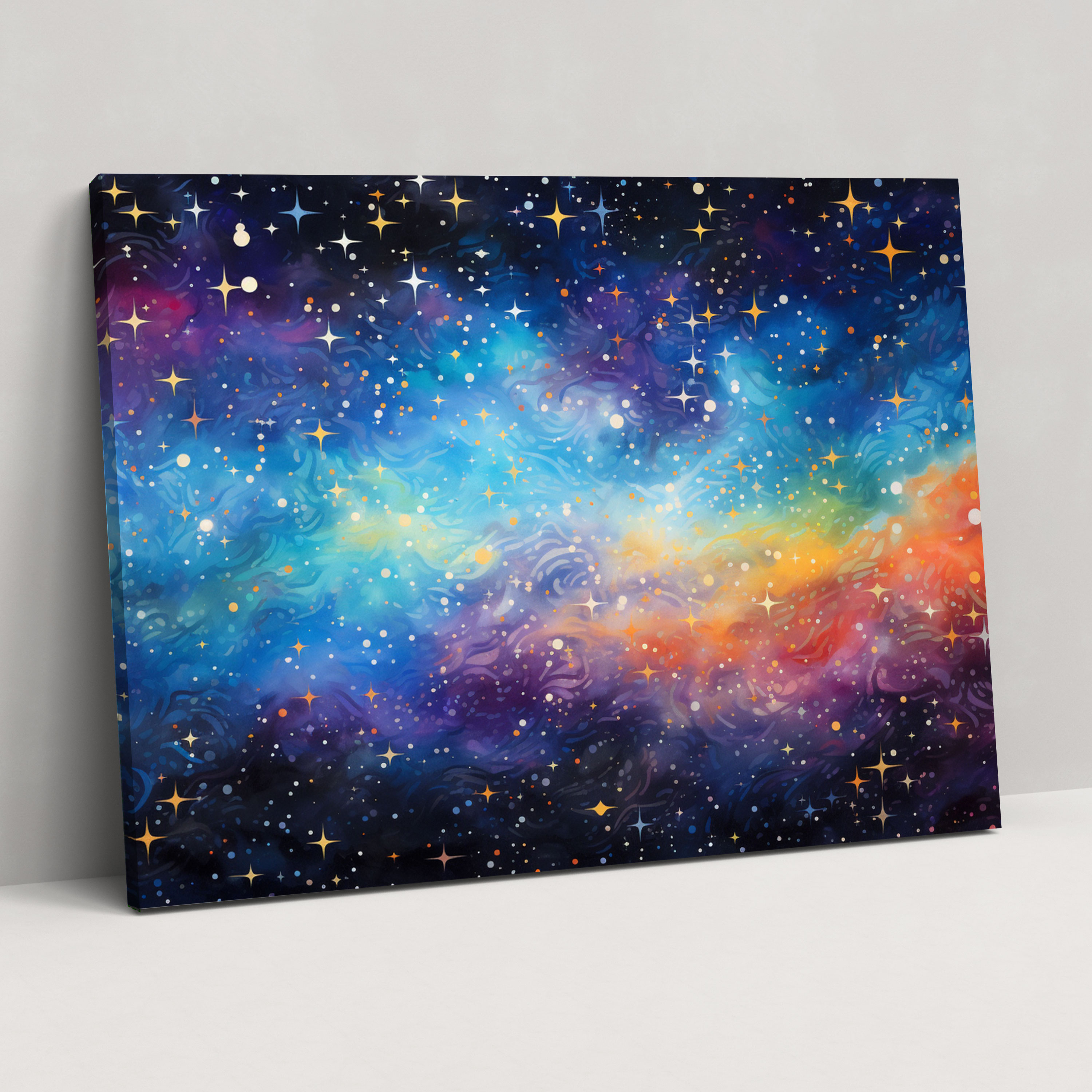 Horoscope Celestial Galaxy Canvas Print - Horoscope, Home Decoration, Canvas Wall Art, Celestial Galaxy