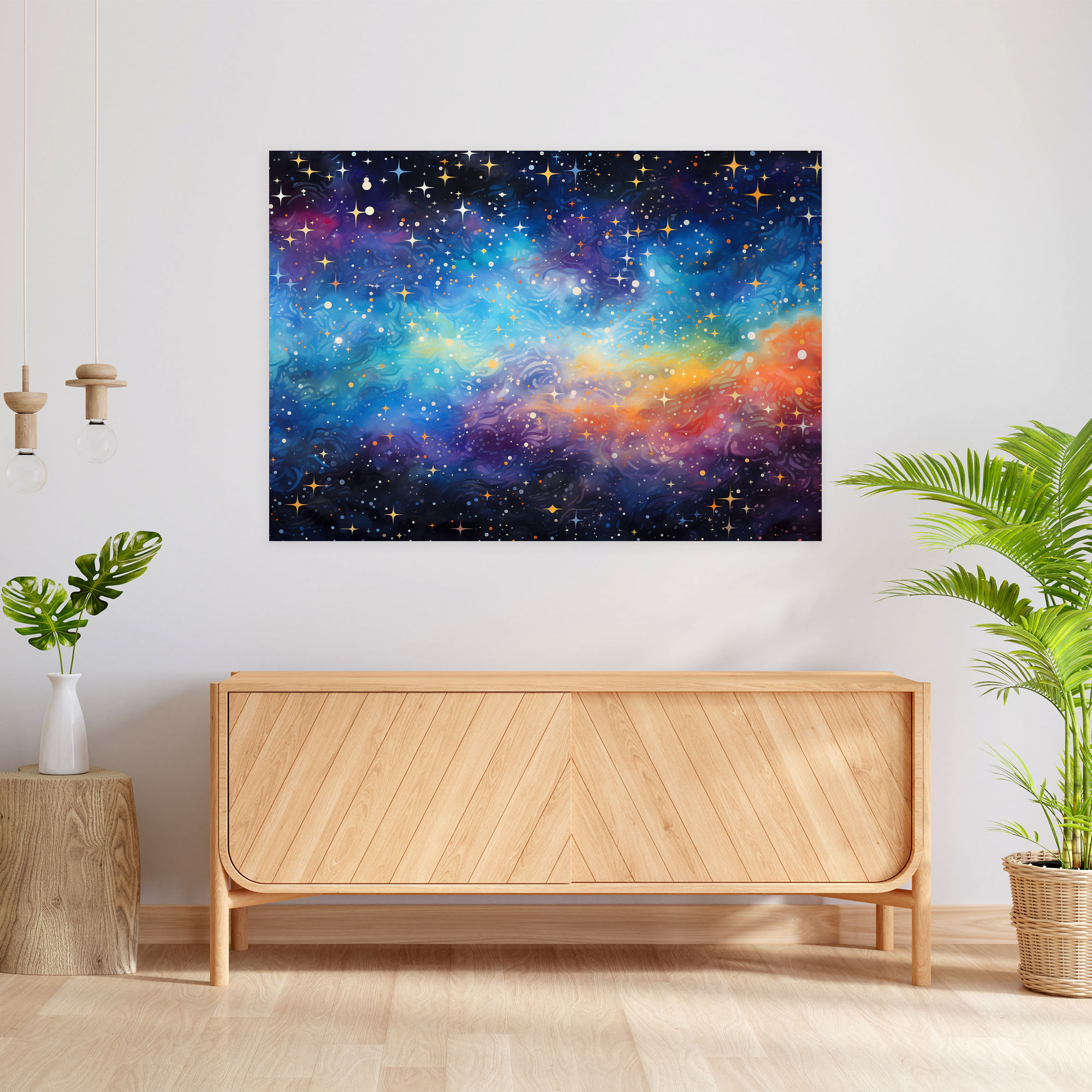 Horoscope Celestial Galaxy Canvas Print - Horoscope, Home Decoration, Canvas Wall Art, Celestial Galaxy