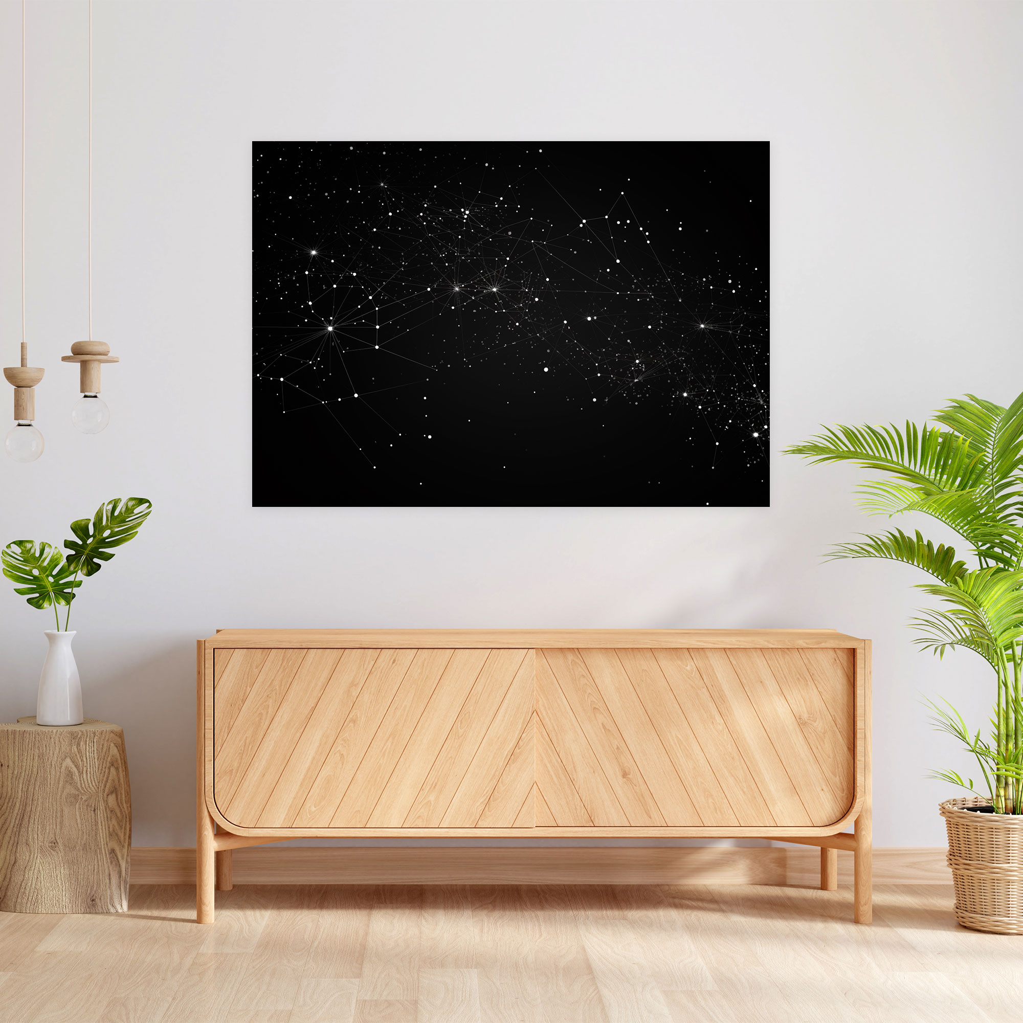 Horoscope Constellation Map Canvas Print - Horoscope, Home Decoration, Wall Art, Constellation Map