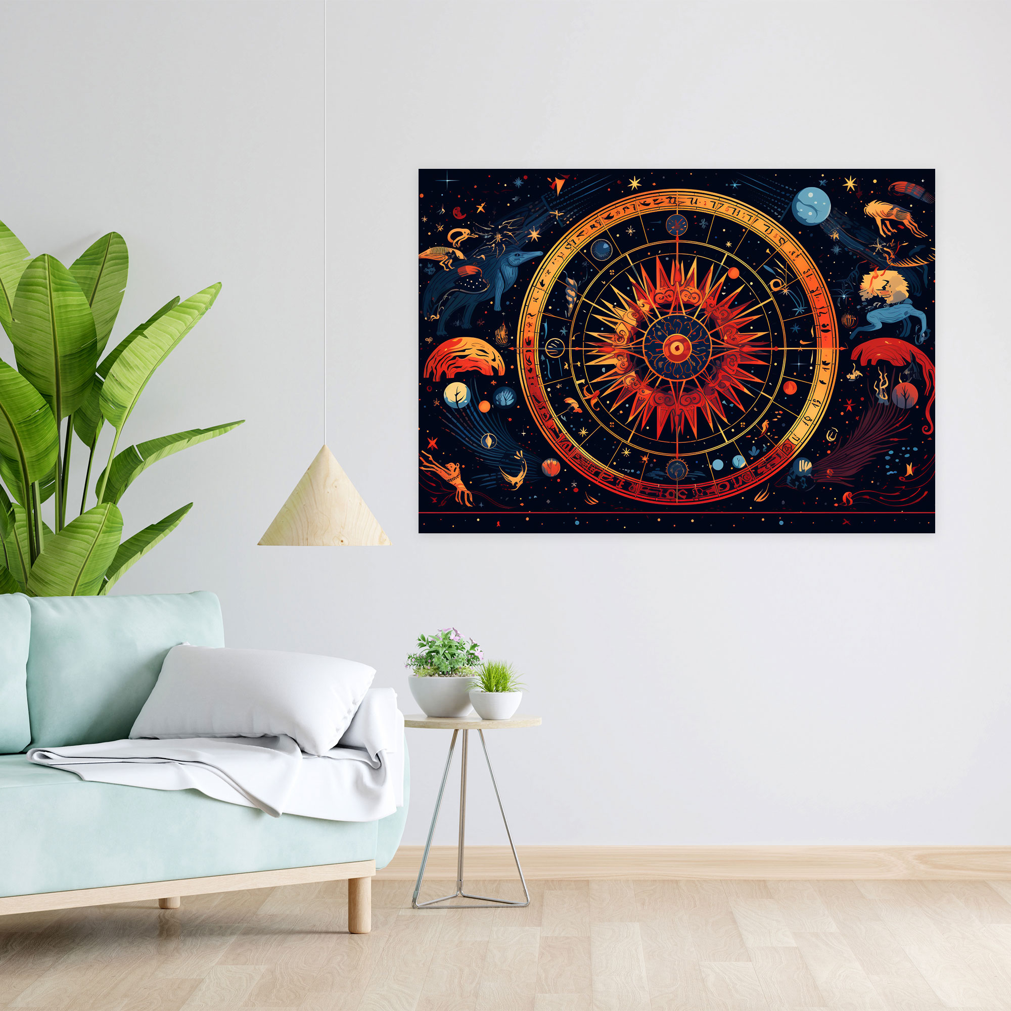 Horoscope Retro Zodiac Symbols Wall Art - Horoscope, Horoscope, Canvas, Bold Colors