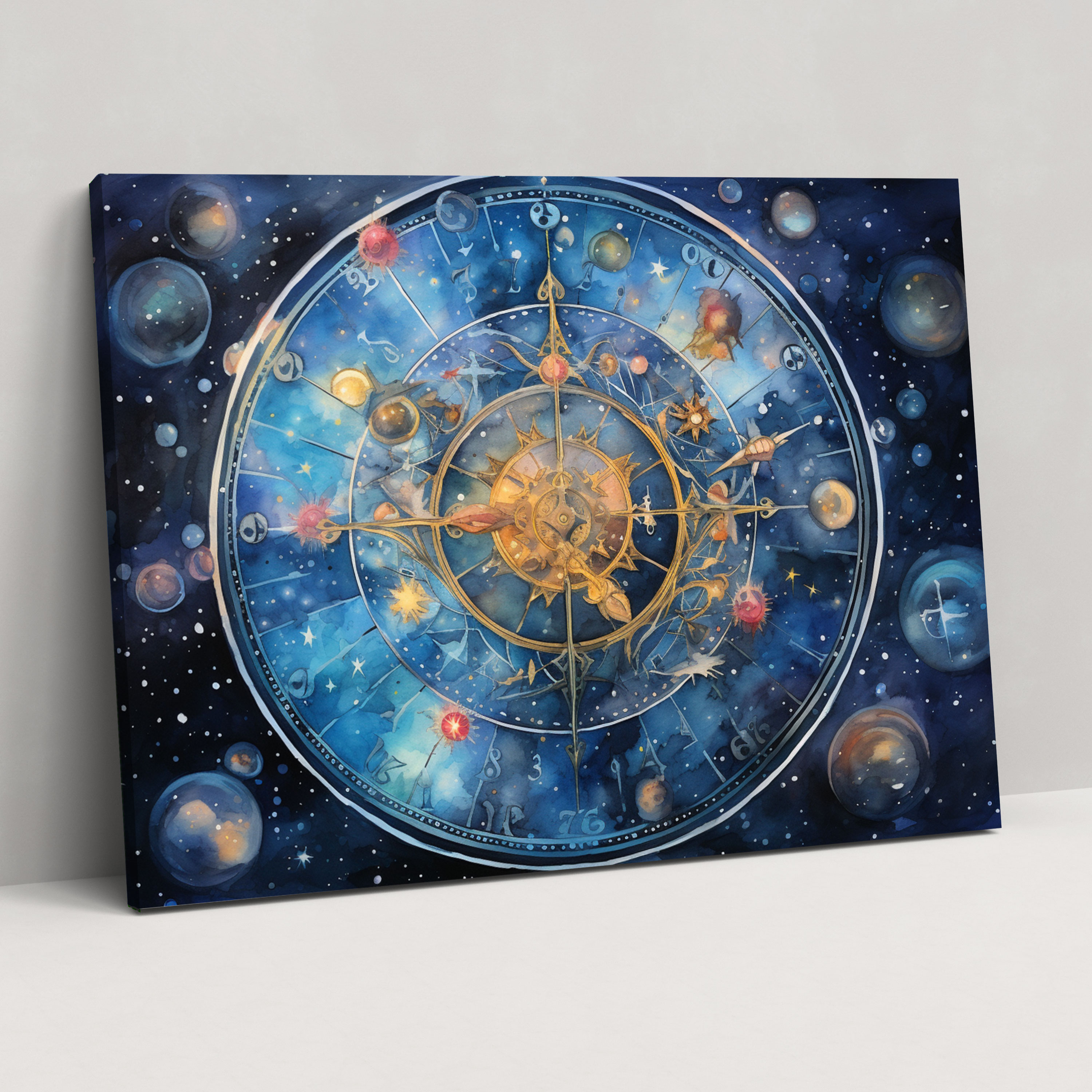 Horoscope Wall Art - Horoscope, Canvas Wall Art, Planets, Wall Decoration