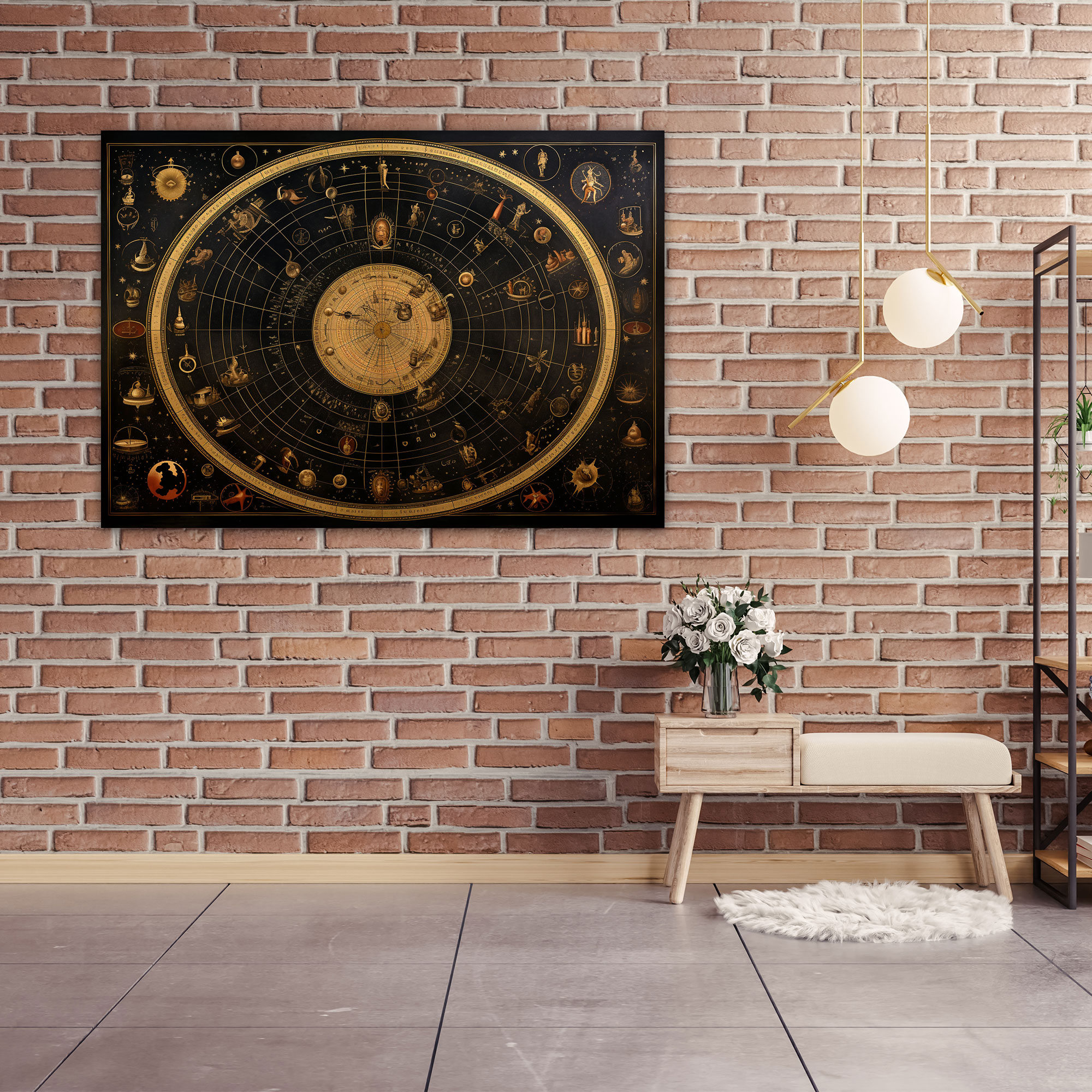 Horoscope Canvas Print - Horoscope, Vintage-Inspired, Wall Decoration, Wall Art