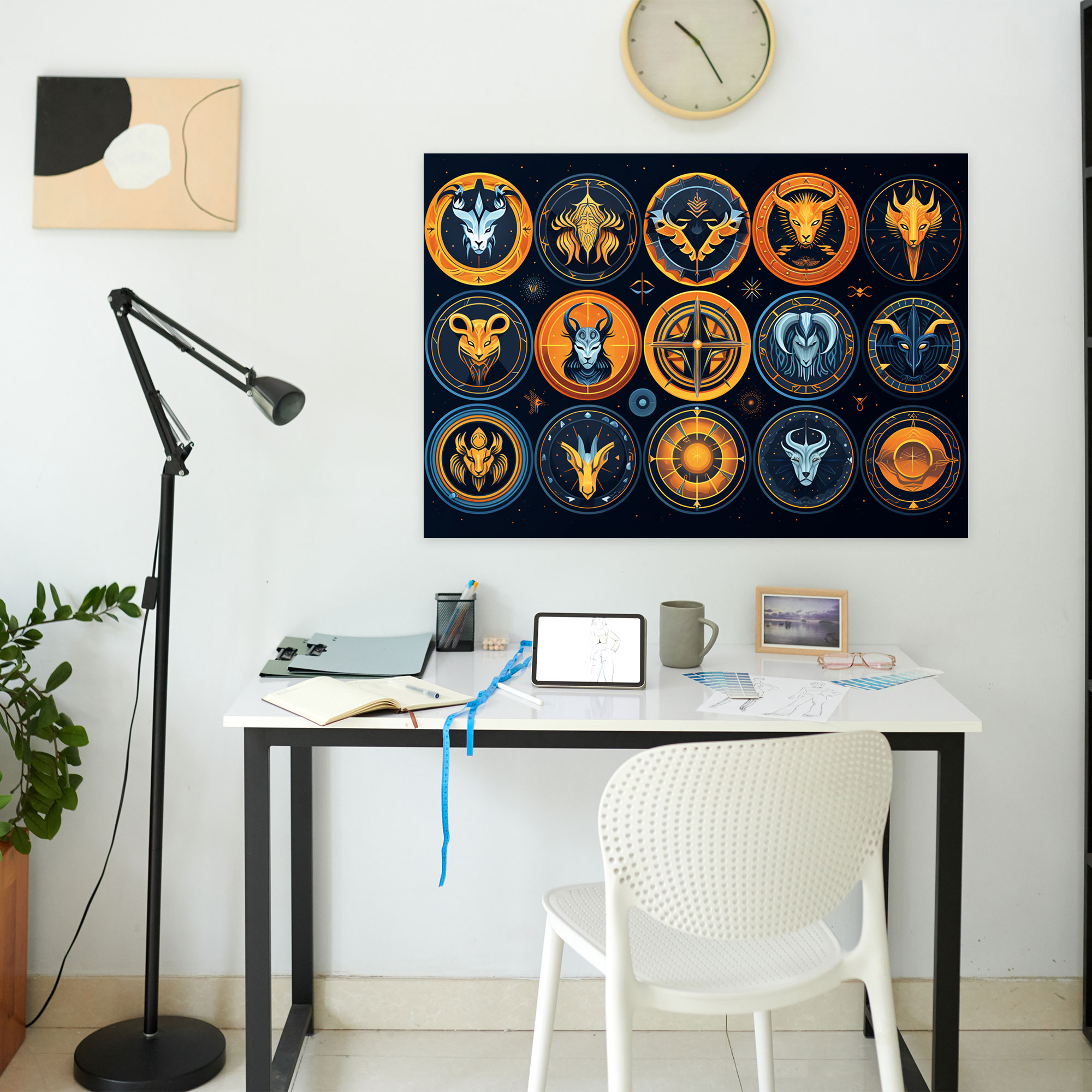 Geometric Horoscope Canvas Print - Horoscope, Canvas Wall Art, Horoscope, Canvas