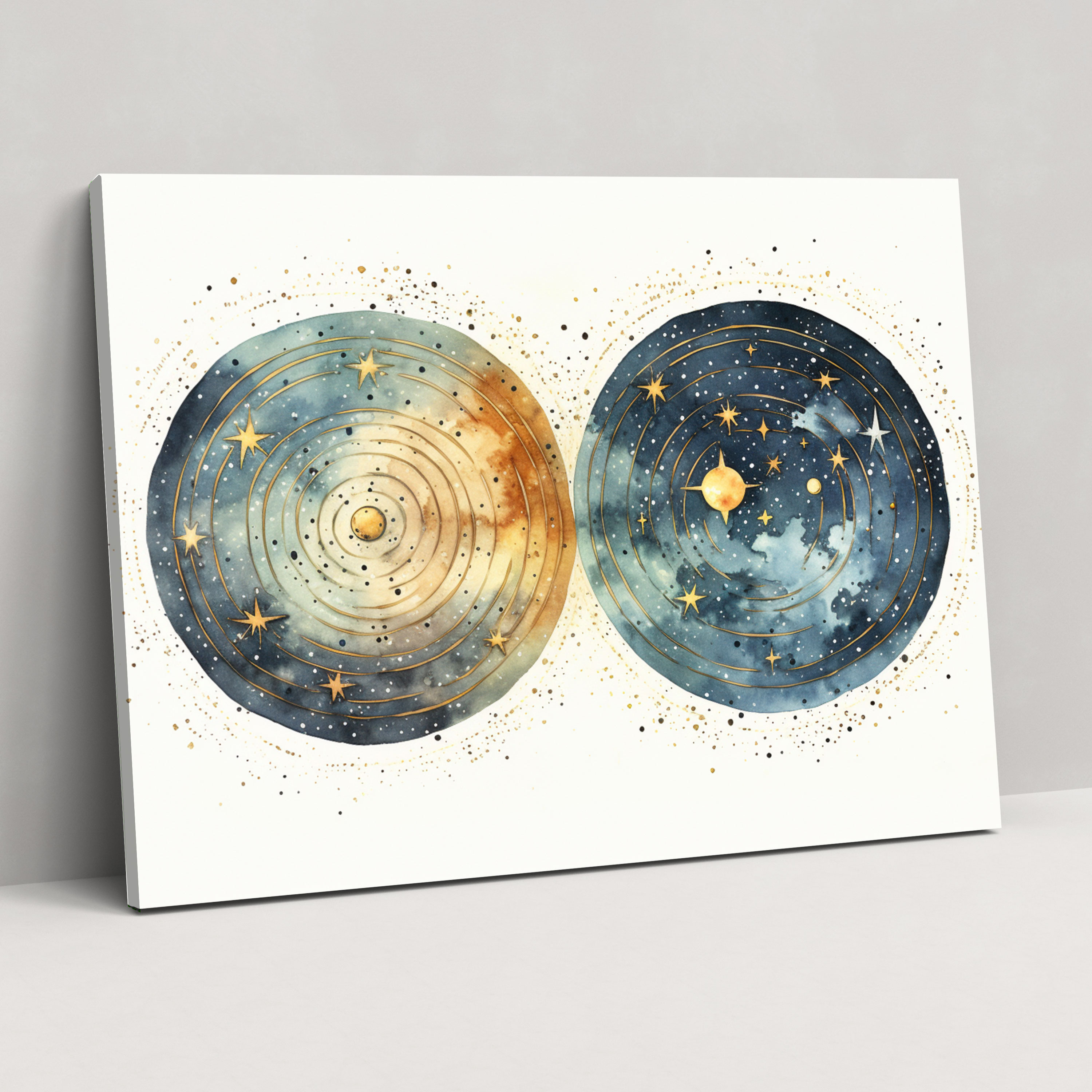Celestial Horoscope Wall Decoration - Horoscope, Zodiac Constellations, Serene Atmosphere, Starry Night