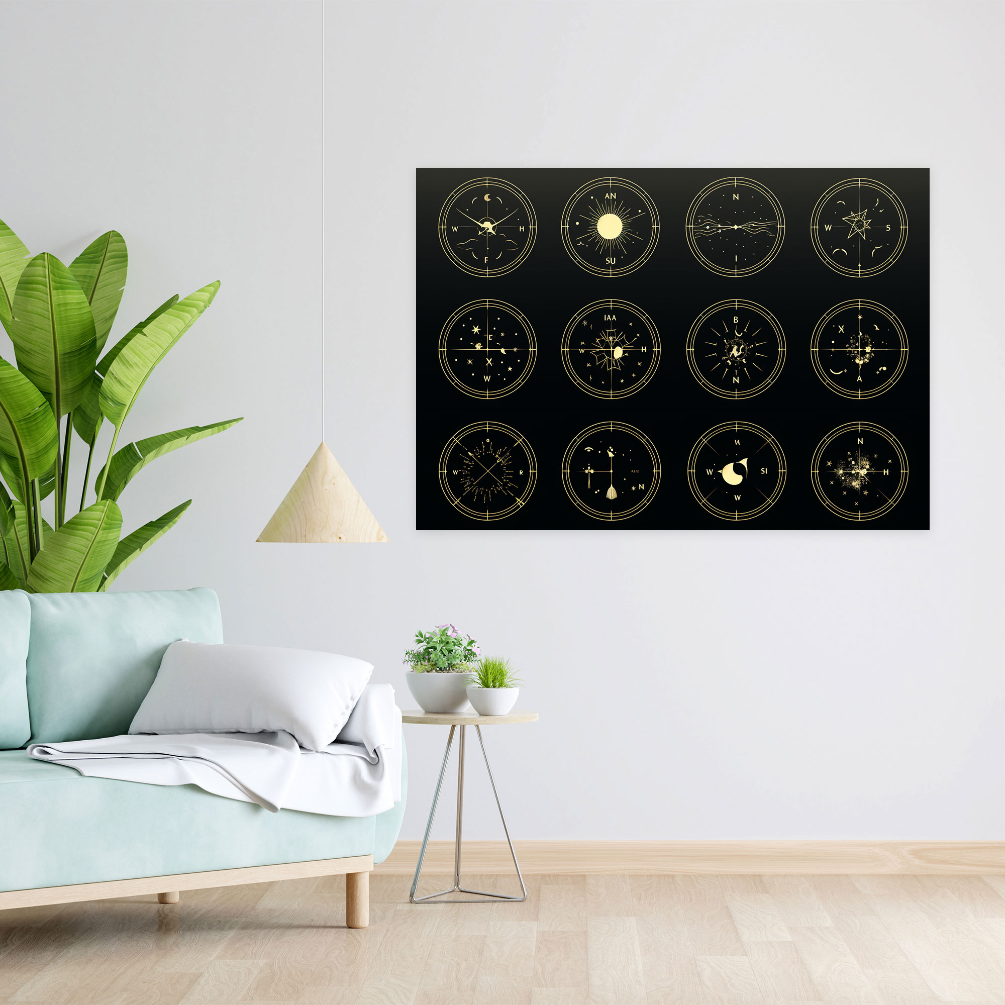Horoscope Zodiac Canvas Print - Horoscope, Canvas, Celestial Constellations, Wall Art