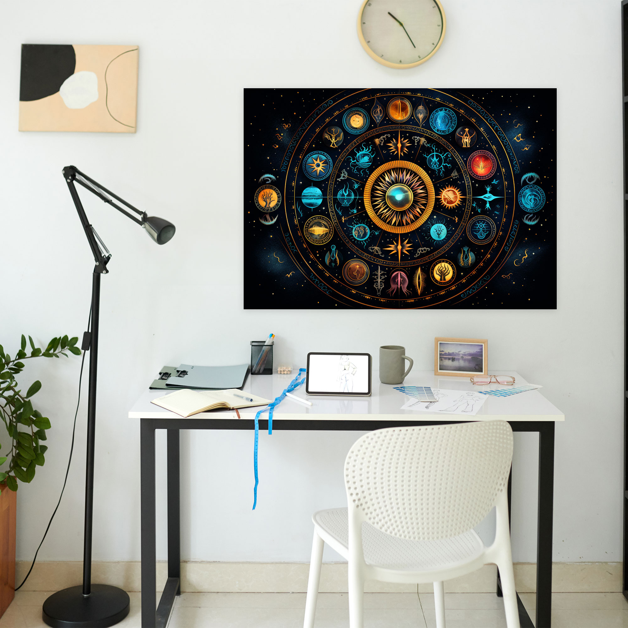 Horoscope Mandala Canvas Print - Horoscope, Wall Decoration, Canvas Wall Art, Home Decoration