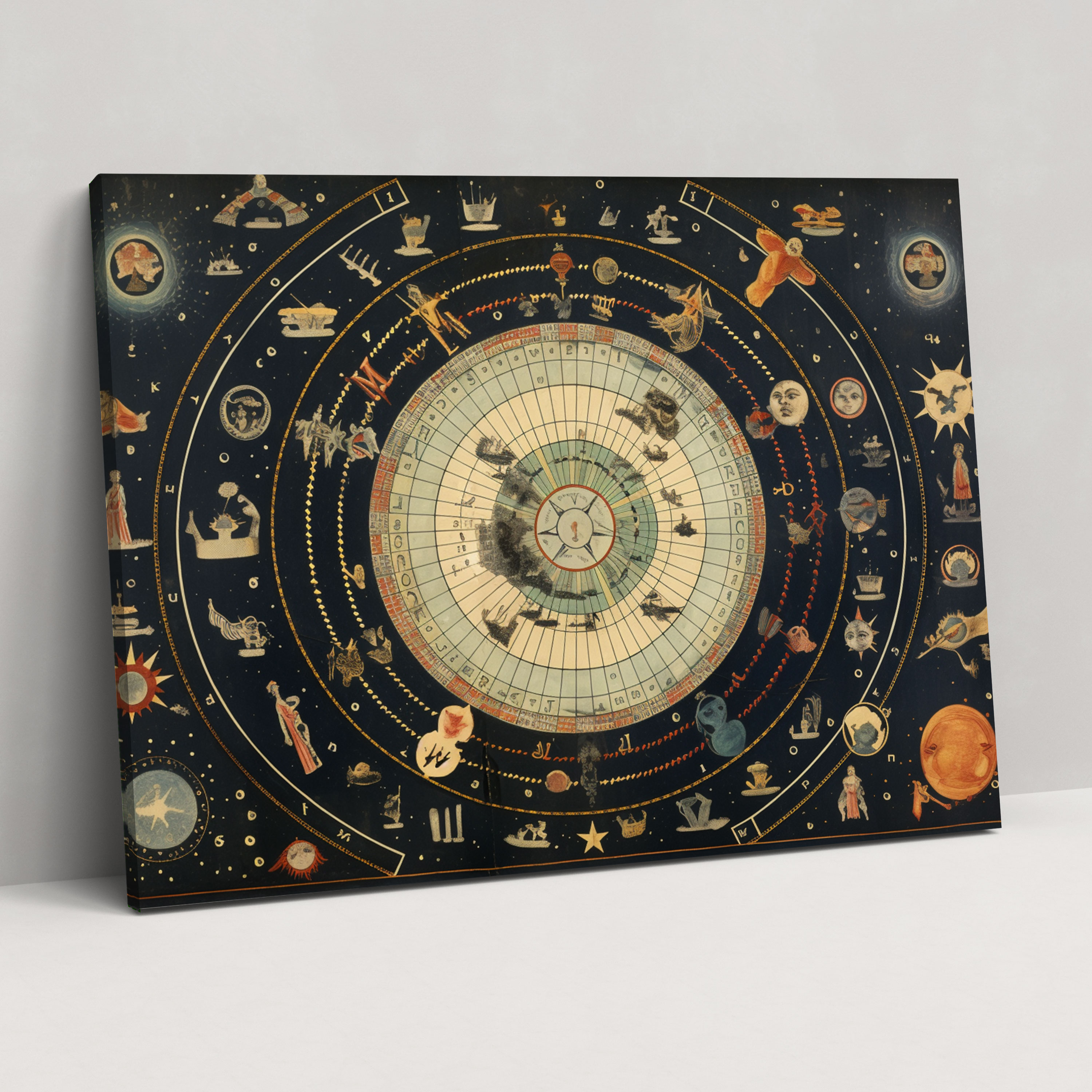 Horoscope Celestial Map Canvas Print - Horoscope, Horoscope, Canvas Wall Art, Home Decoration
