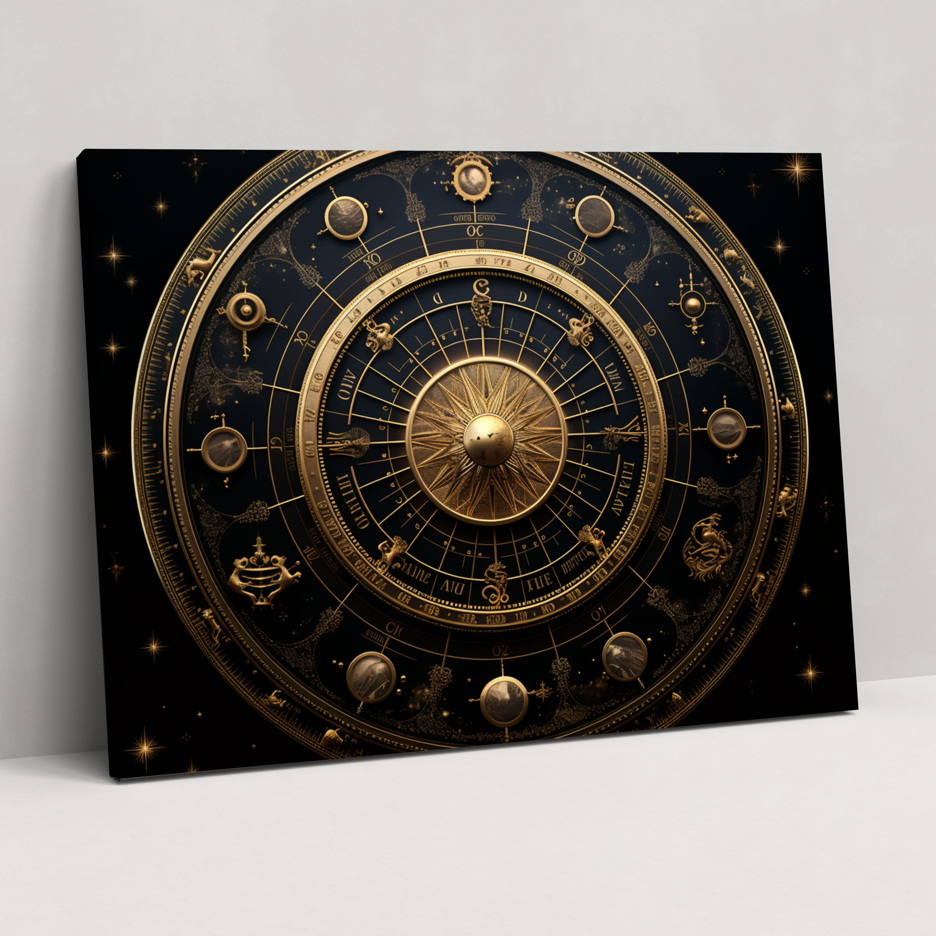 Horoscope Mystical Wheel Canvas Print - Horoscope, Canvas Print, Canvas Wall Art, Zodiac Signs