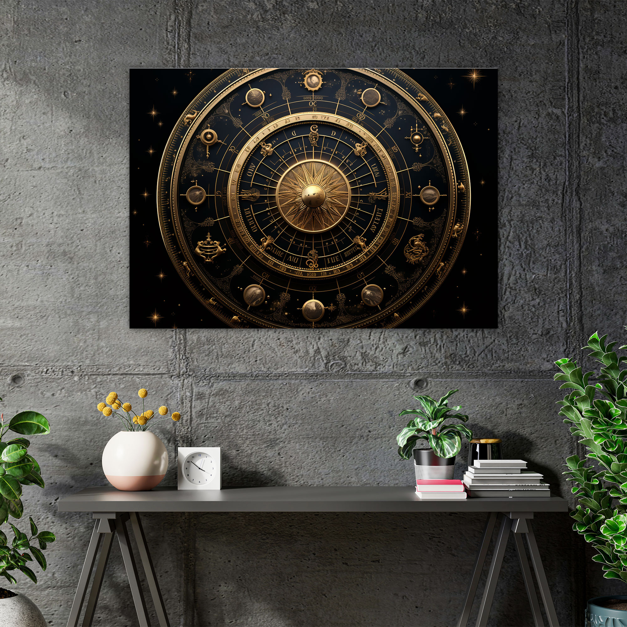 Horoscope Mystical Wheel Canvas Print - Horoscope, Canvas Print, Canvas Wall Art, Zodiac Signs
