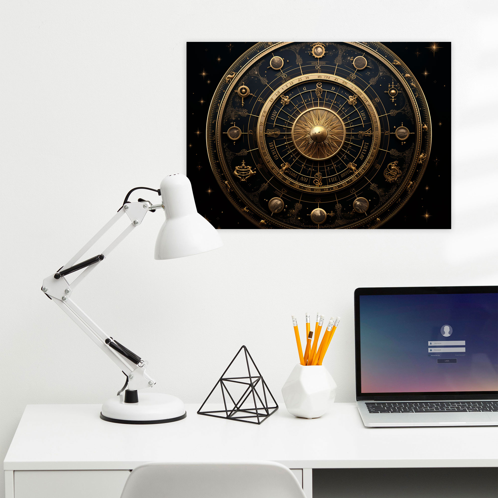 Horoscope Mystical Wheel Canvas Print - Horoscope, Canvas Print, Canvas Wall Art, Zodiac Signs