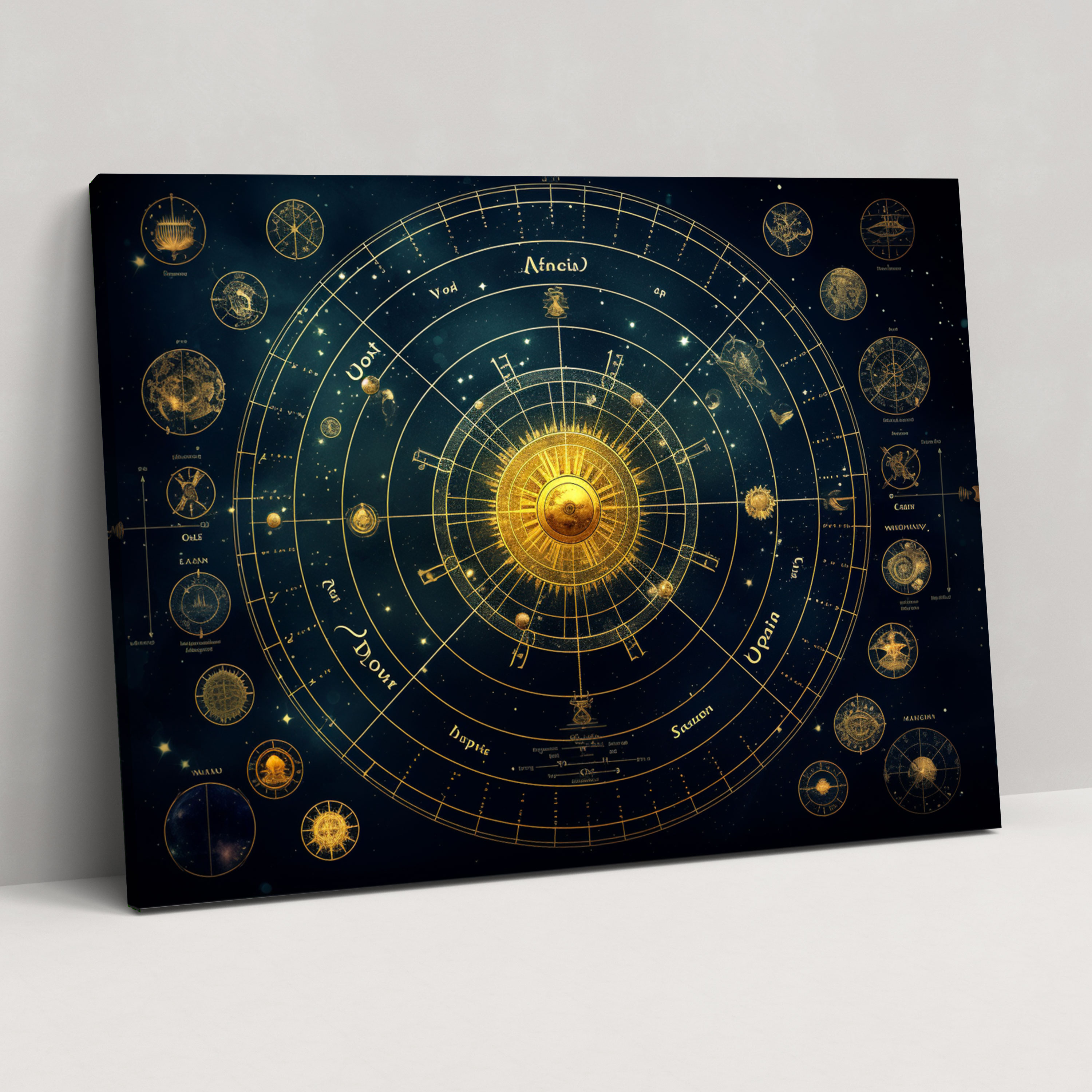 Horoscope Astrology Chart Canvas Print - Horoscope, Canvas, Home Decoration, Horoscope