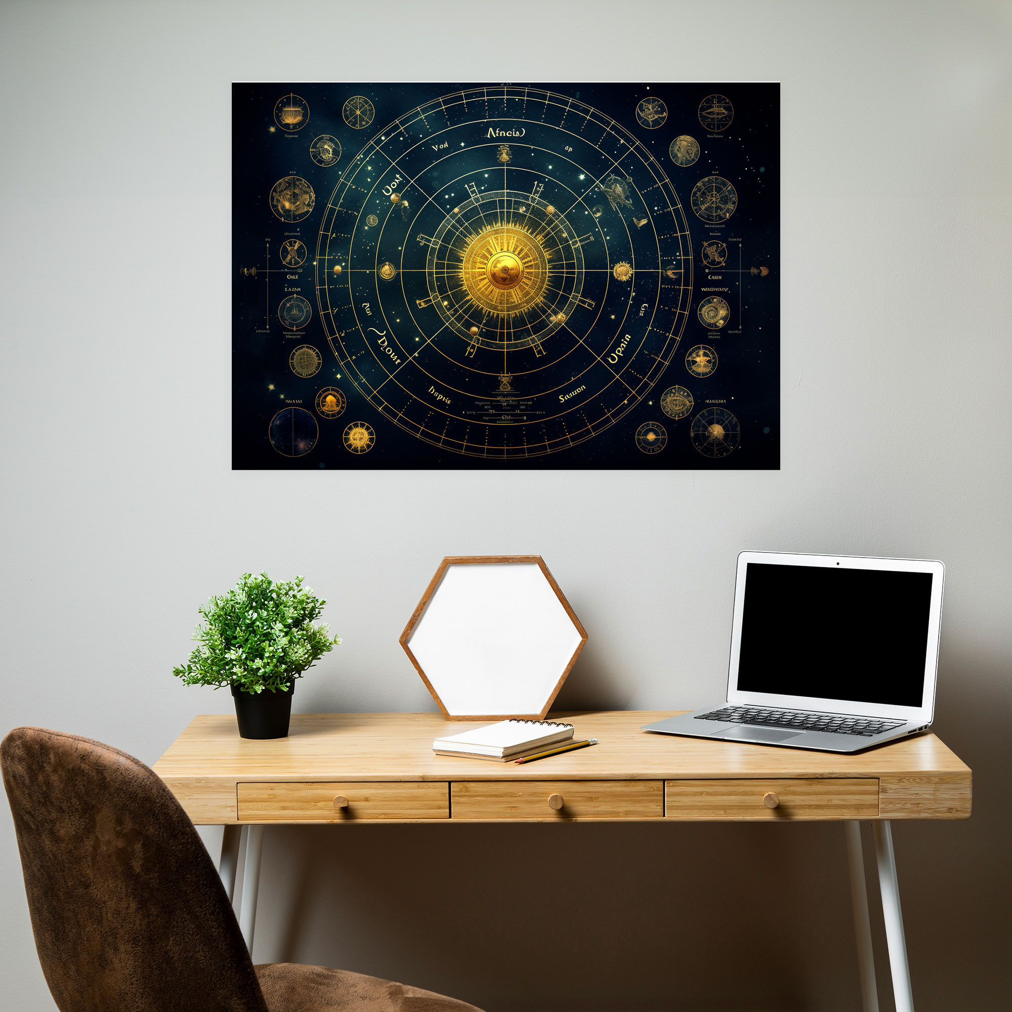 Horoscope Astrology Chart Canvas Print - Horoscope, Canvas, Home Decoration, Horoscope
