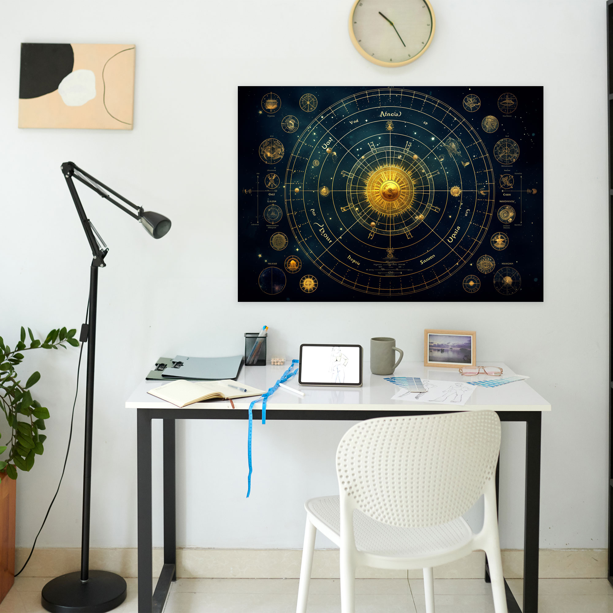 Horoscope Astrology Chart Canvas Print - Horoscope, Canvas, Home Decoration, Horoscope