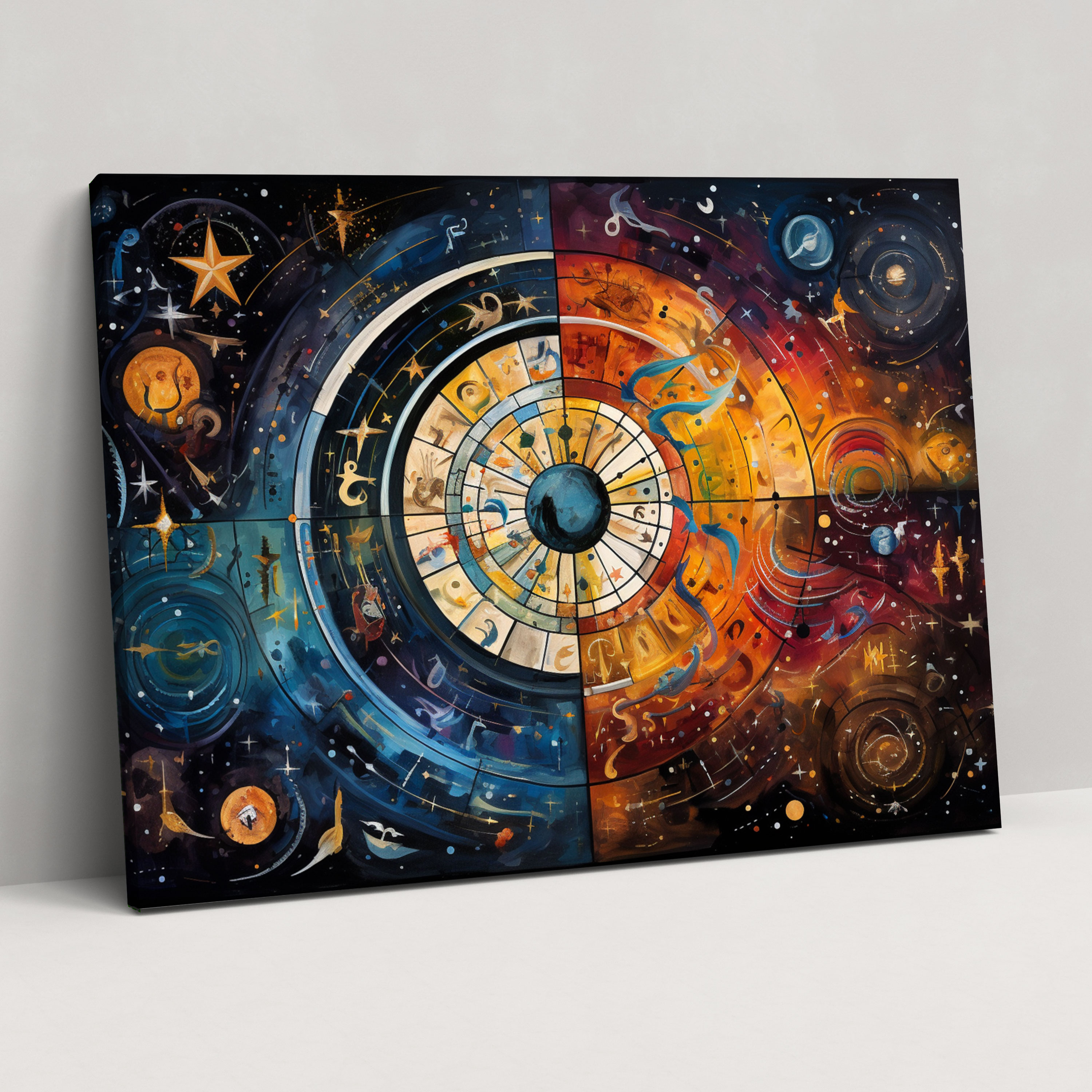 Horoscope Abstract Fusion Canvas Print - Horoscope, Wall Decoration, Stunning, Celestial Motifs