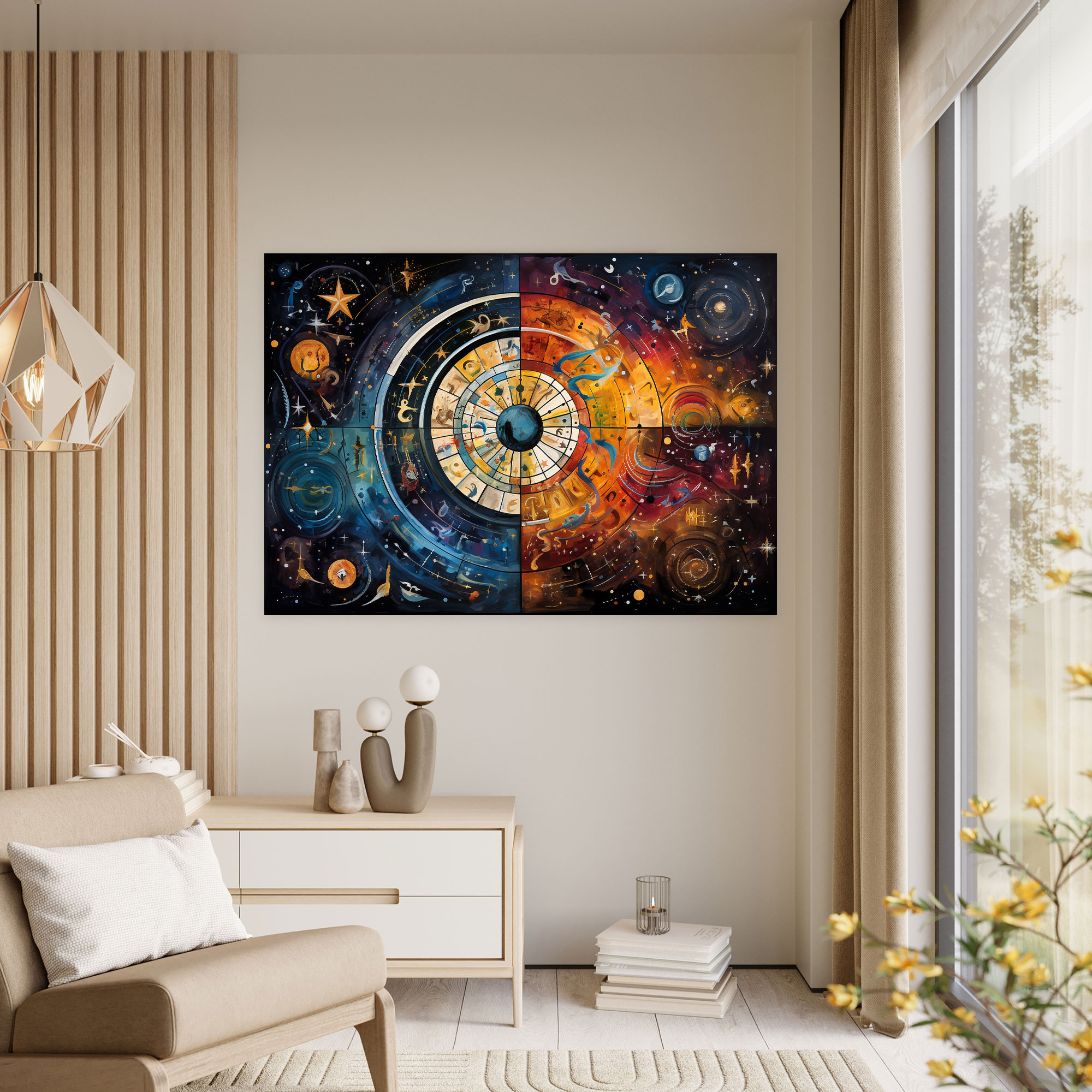 Horoscope Abstract Fusion Canvas Print - Horoscope, Wall Decoration, Stunning, Celestial Motifs