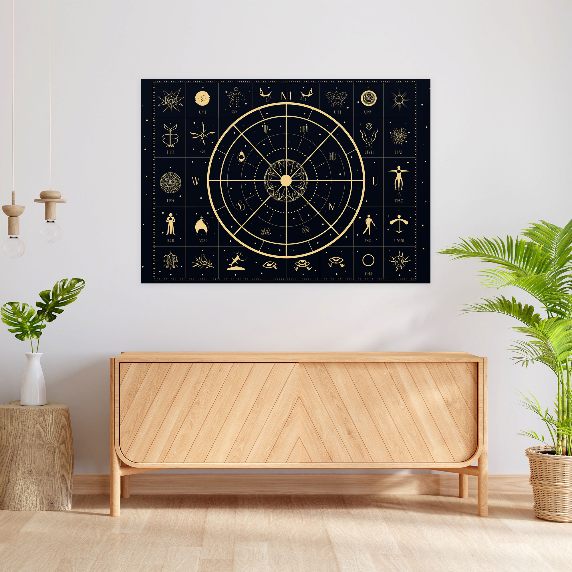 Horoscope Symbols Canvas Print - Horoscope, Minimalist Design, Home Decoration, Wall Art