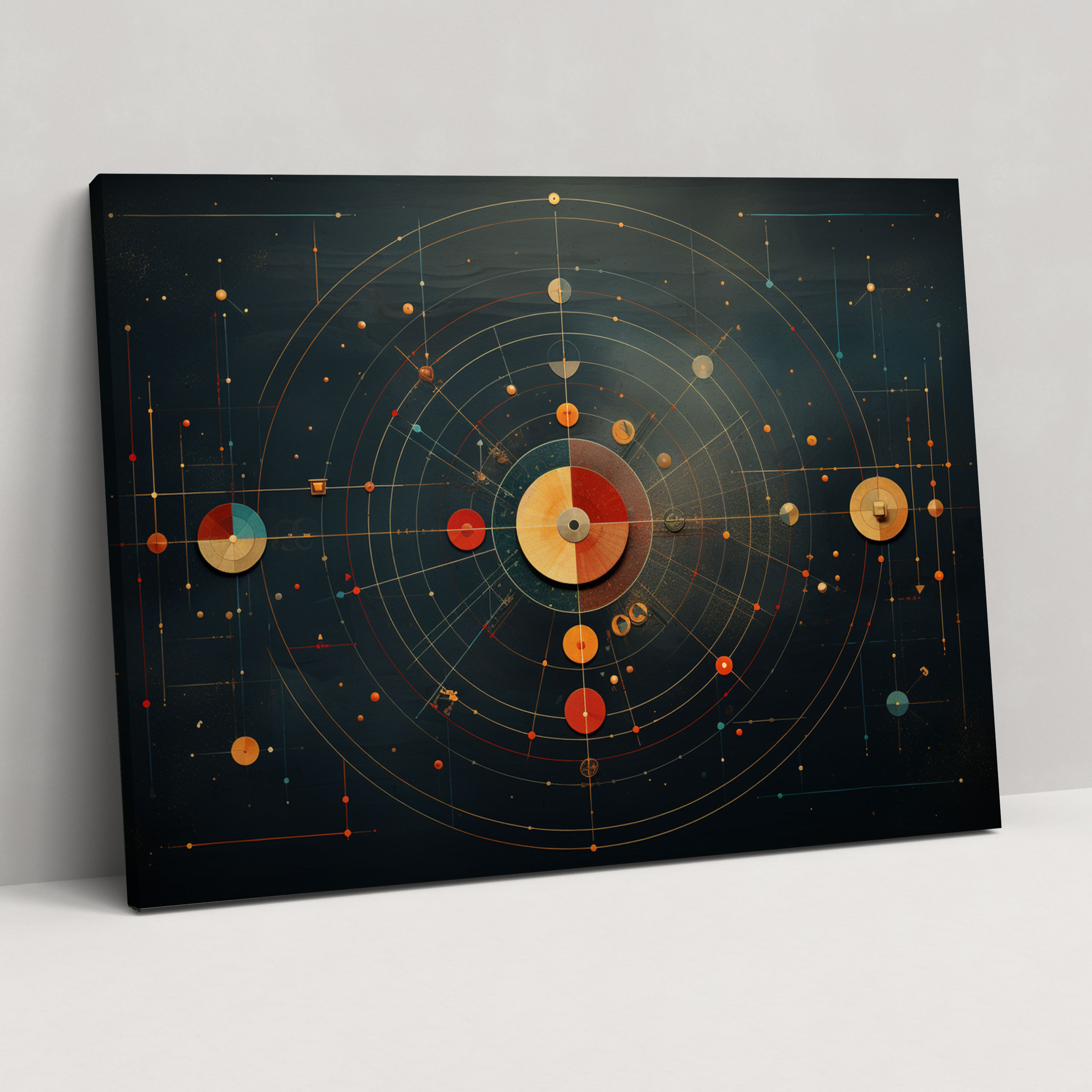 Geometric Zodiac Canvas Print - Horoscope, Canvas, Canvas Wall Art, Geometric Artwork