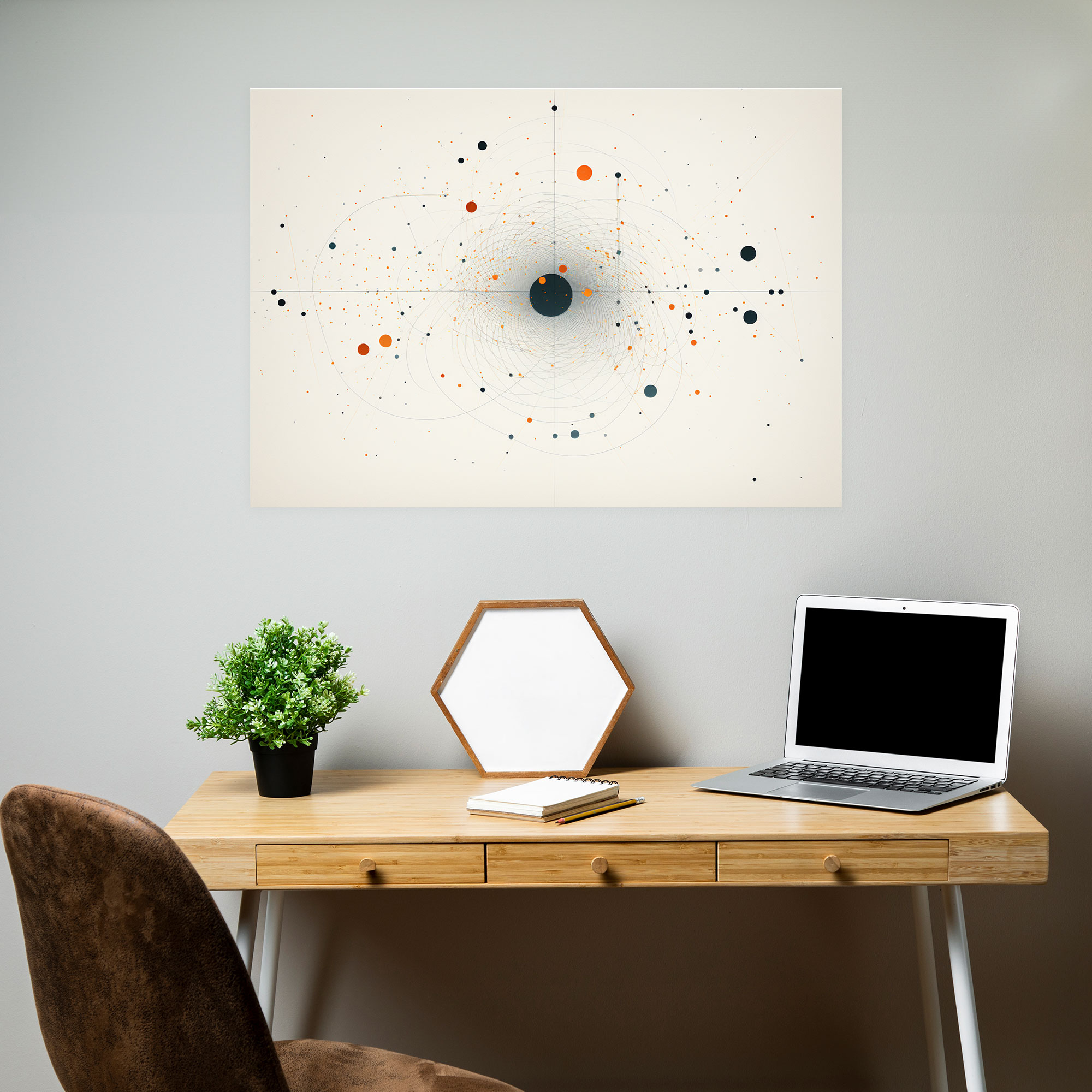 Horoscope Constellation Map Wall Art - Horoscope, Canvas Wall Art, Minimalist Lines, Modern Graphic Design