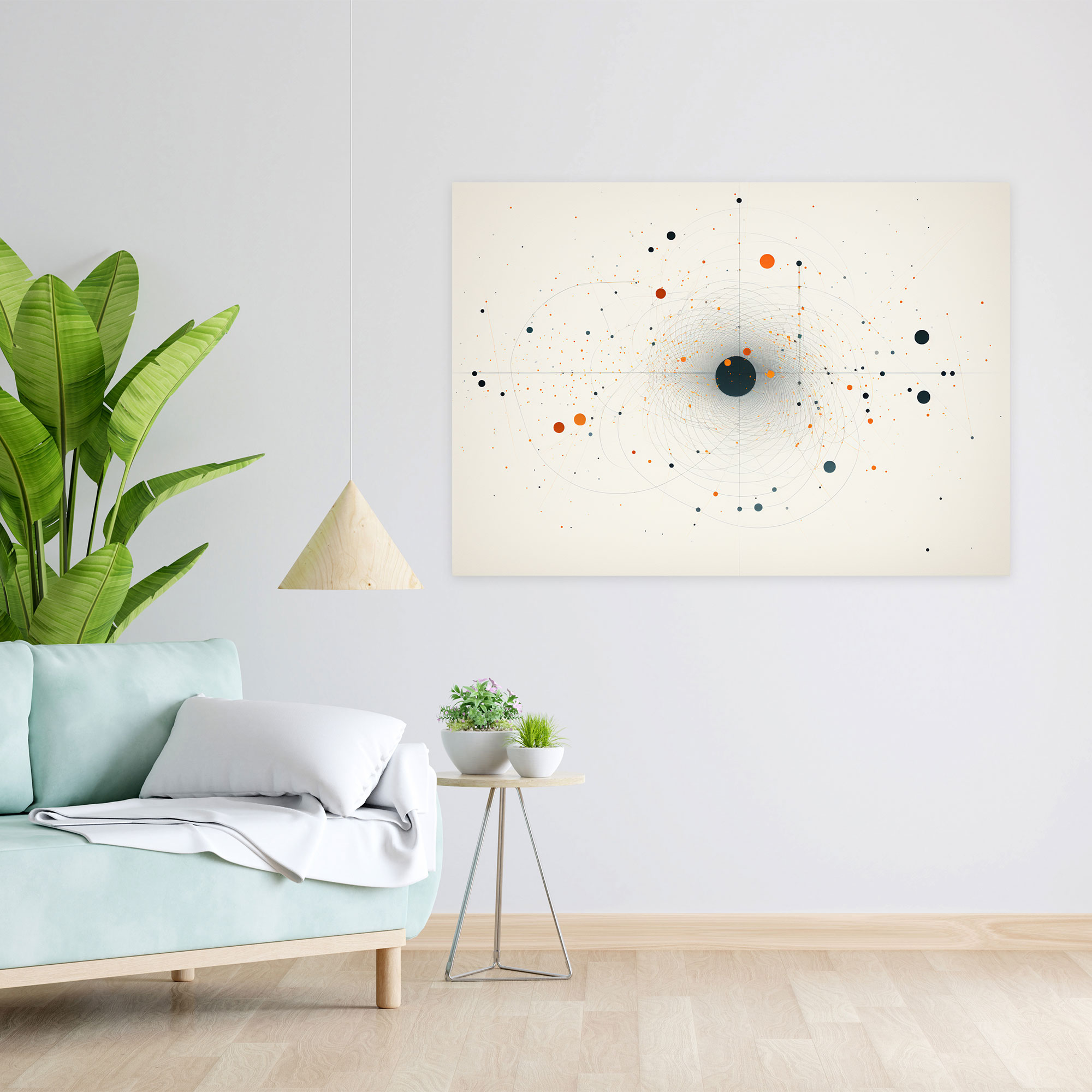 Horoscope Constellation Map Wall Art - Horoscope, Canvas Wall Art, Minimalist Lines, Modern Graphic Design