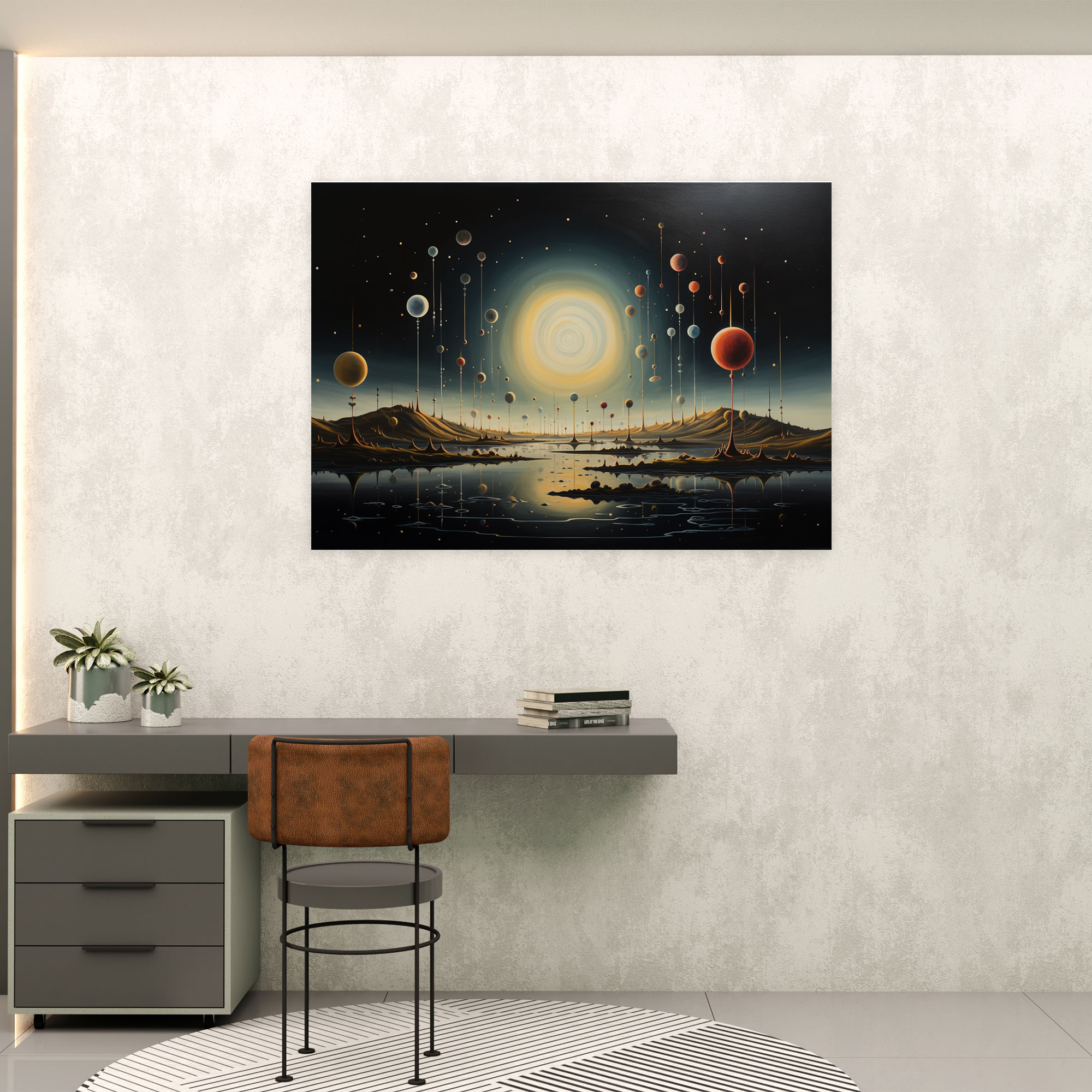 Horoscope Cosmic Dreamland Canvas Print - Horoscope, Planets, Canvas, Wall Art