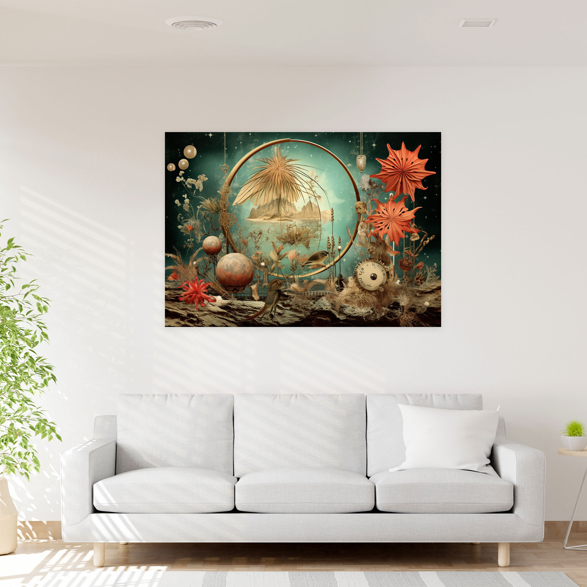 Traumhaftes Sternzeichen Leinwandbild - Horoskop Wohnaccessoire Wanddekoration
