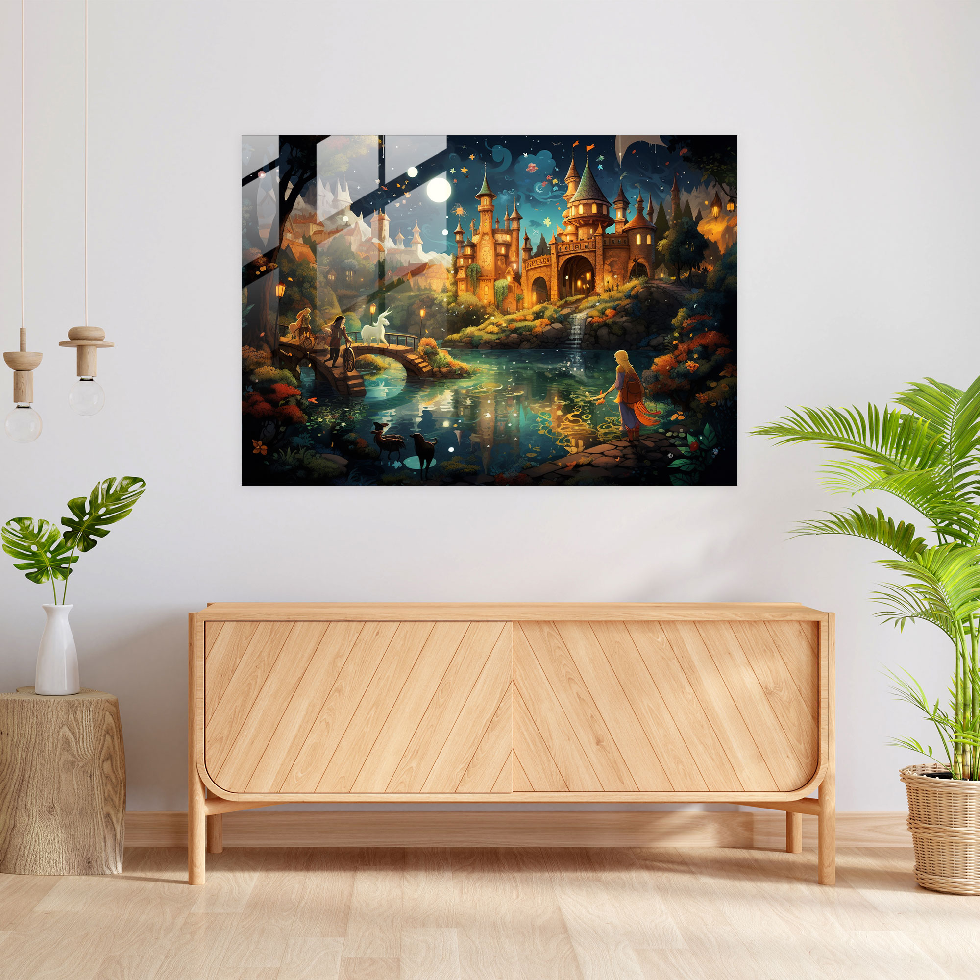 Whimsical Zodiac Glass Print - Horoscope, Fantasy, Home Decoration, Glass Art