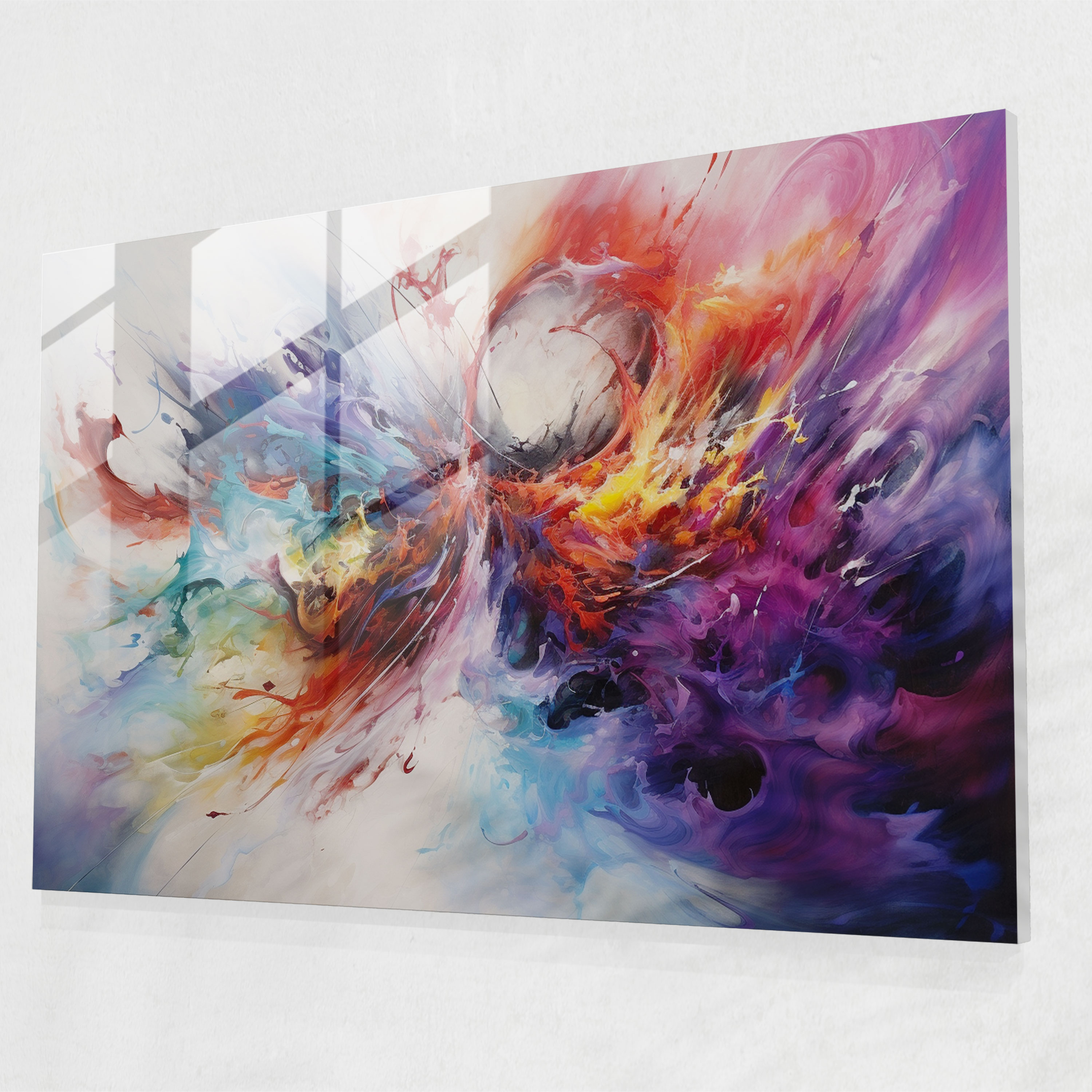 Horoscope Glass Print: Dancing Elements - Horoscope, Modern Art, Glass Art, Glass Wall Art