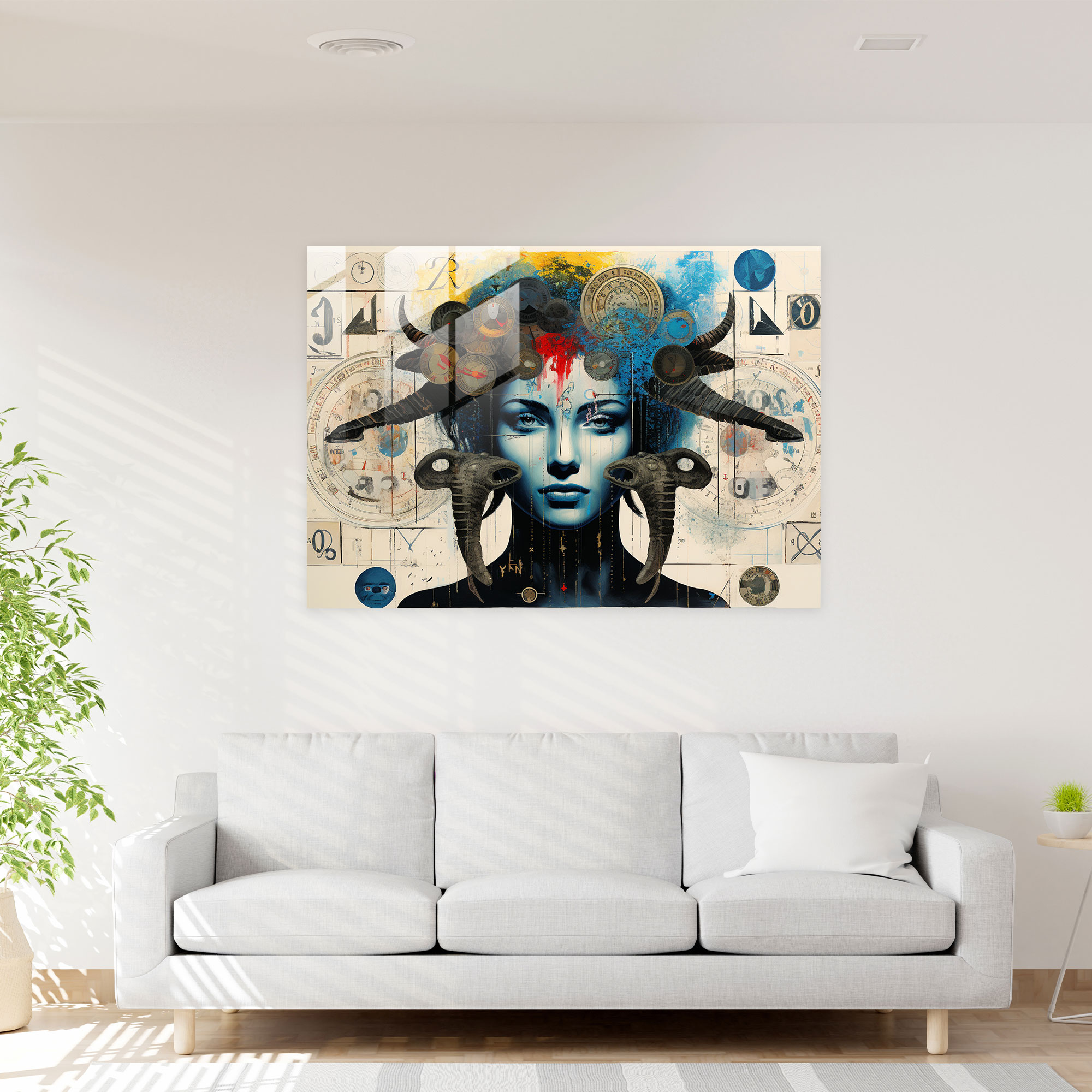 Burç Modern Sanat - Burç Duvar Dekorasyonu Koleksiyon Cam Tablo