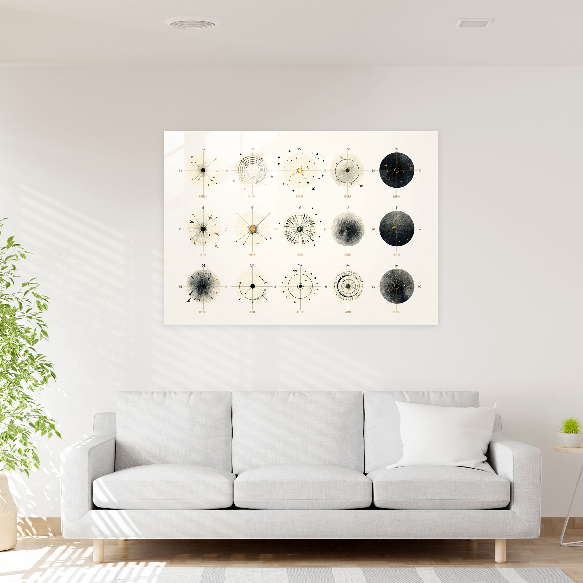 Horoscope Home Decoration - Horoscope, Glass Art, Glass Wall Art, Modern Art
