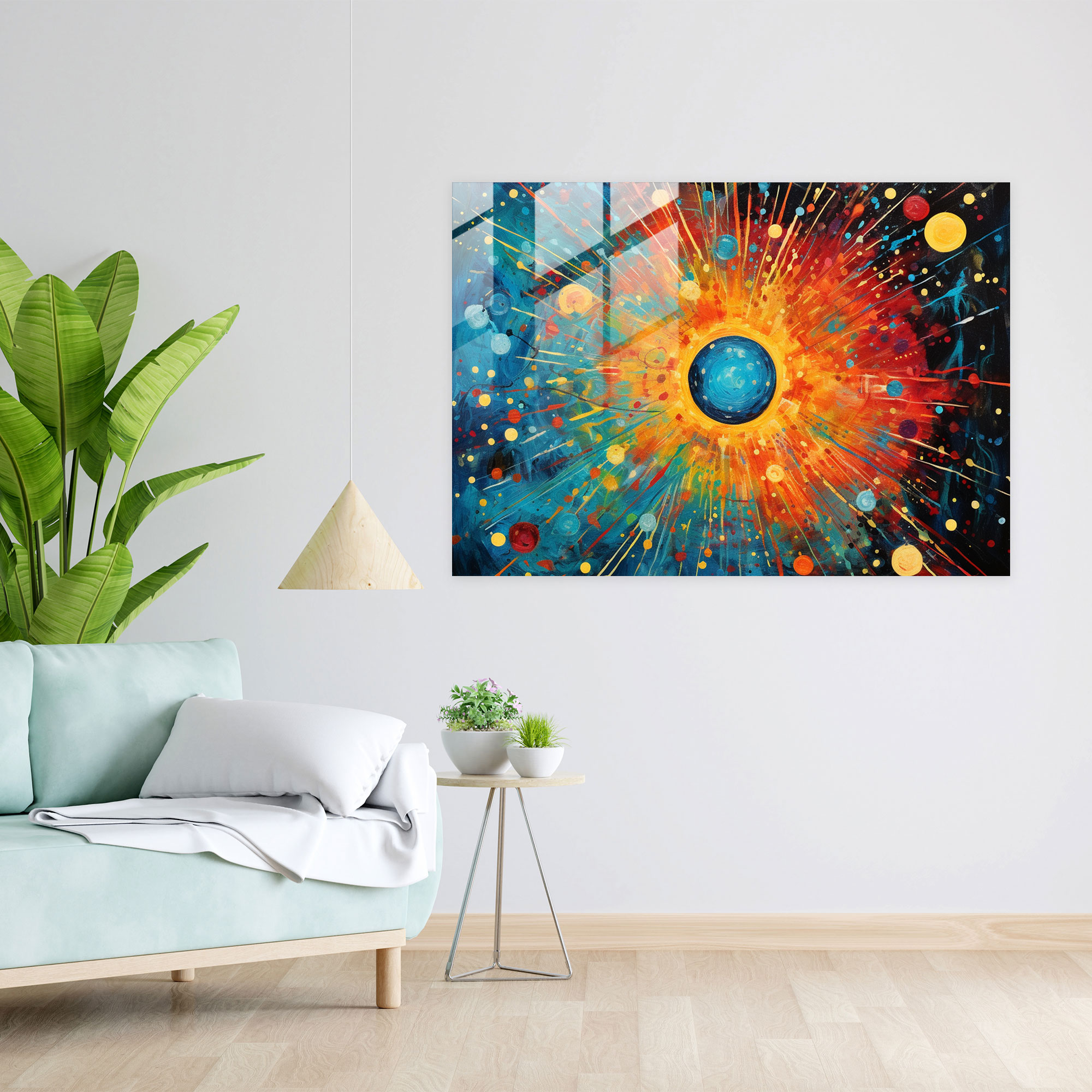 Horoskop Glasbild - Sternzeichen Glaskunst mystische Tierkreiszeichen Wanddekoration