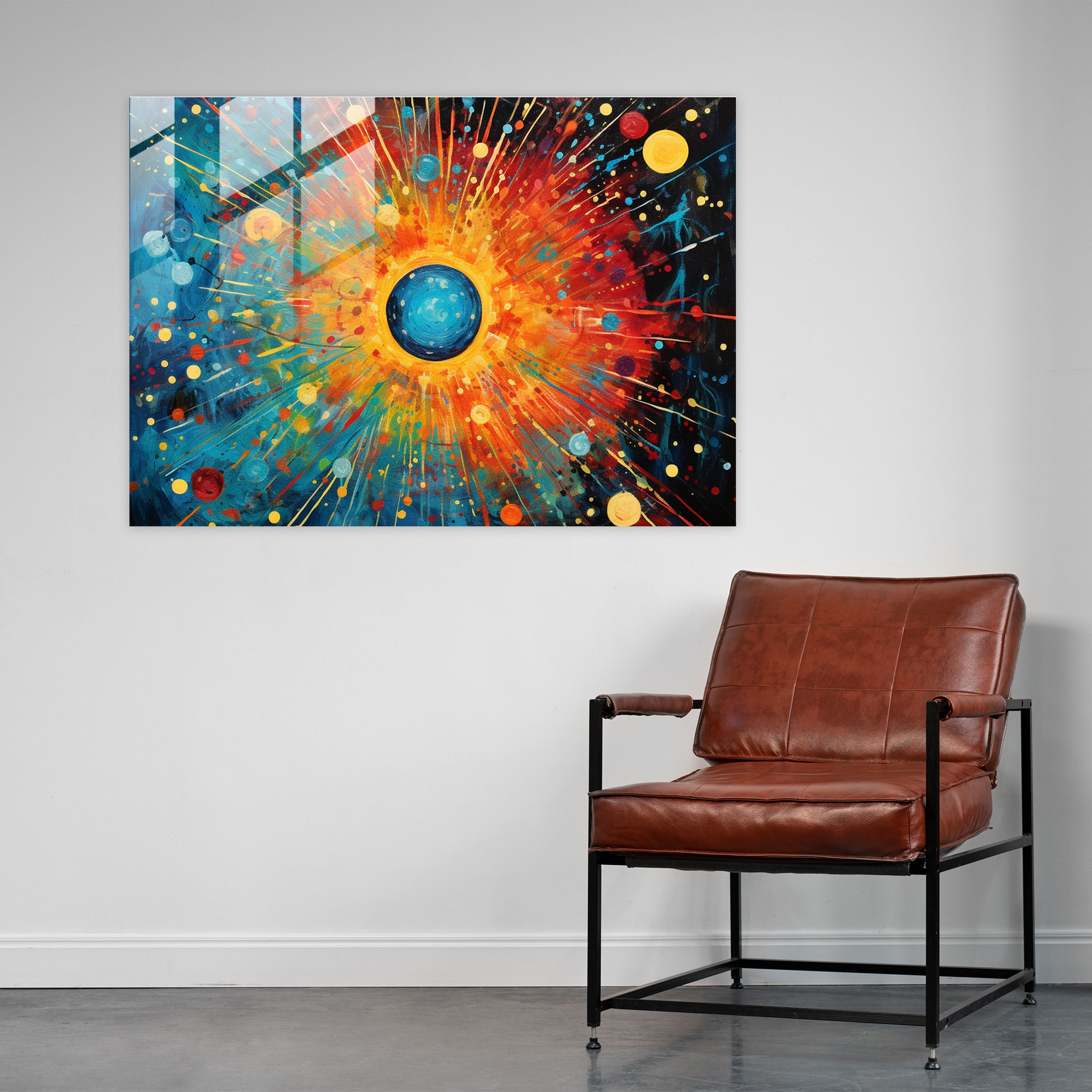 Horoskop Glasbild - Sternzeichen Glaskunst mystische Tierkreiszeichen Wanddekoration