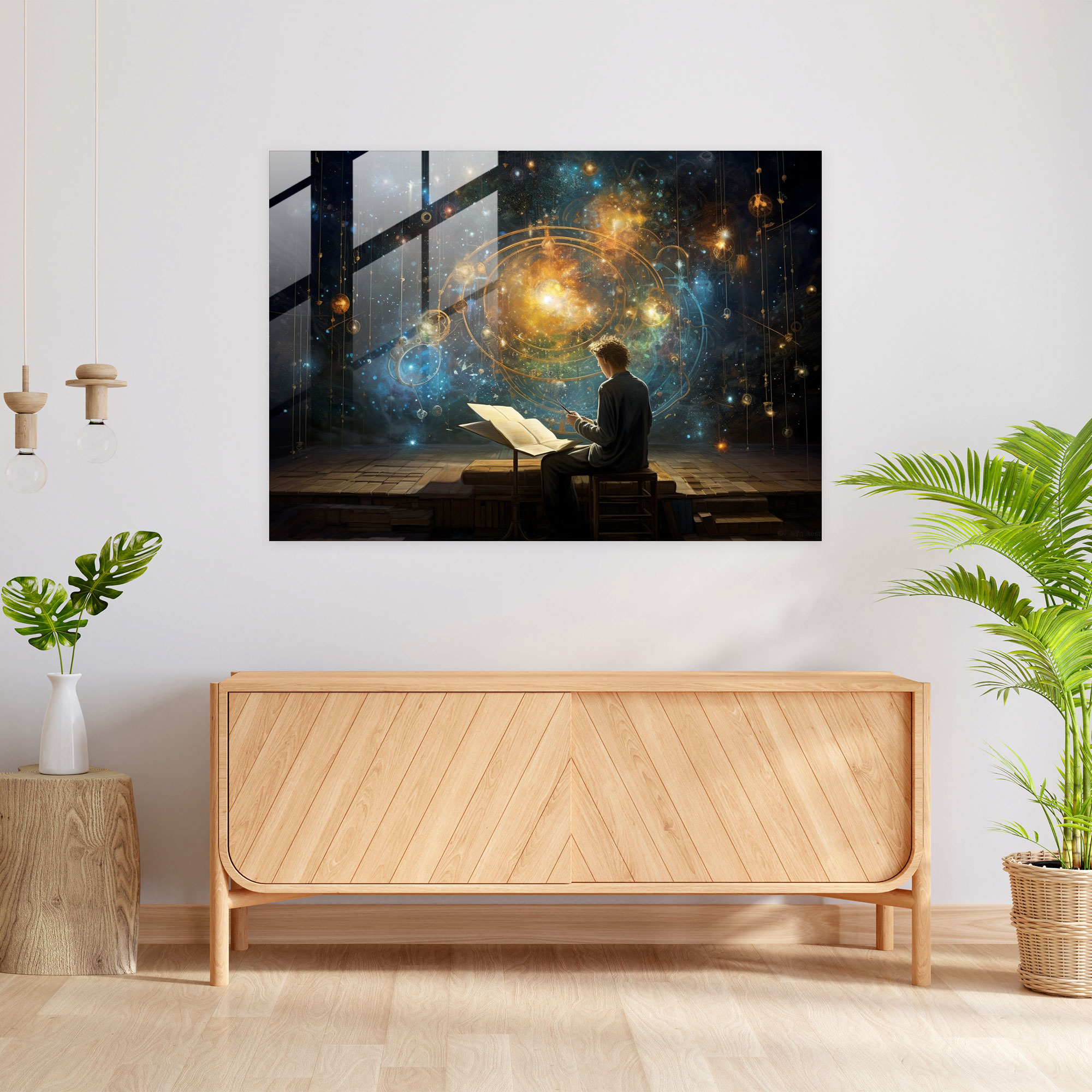 İlginç Astrolog Cam Tablo - Burçlar Astrolog Duvar Dekorasyonu Cam Sanatı