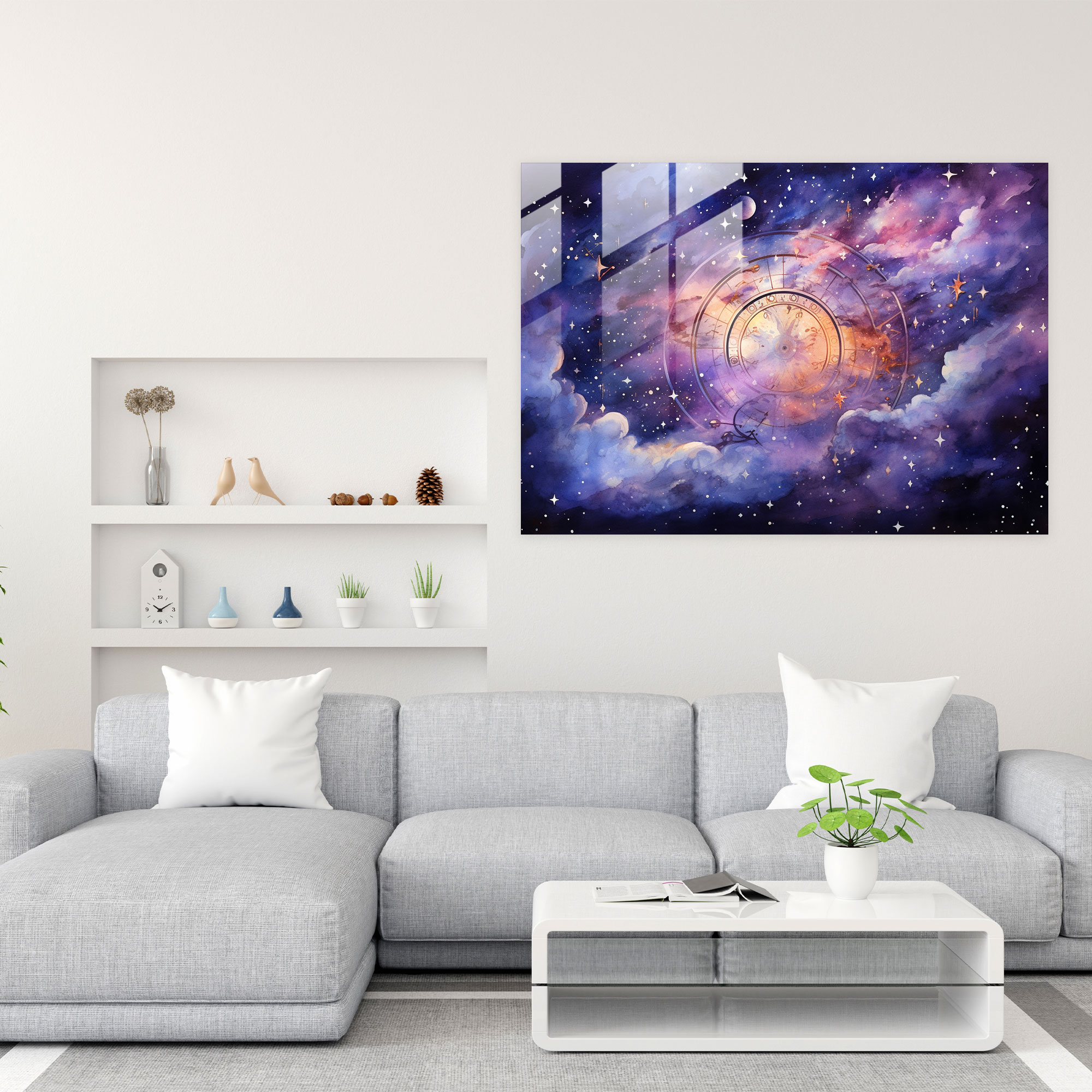 Horoscope Glass Print - Horoscope, Home Decoration, Celestial, Glass Print