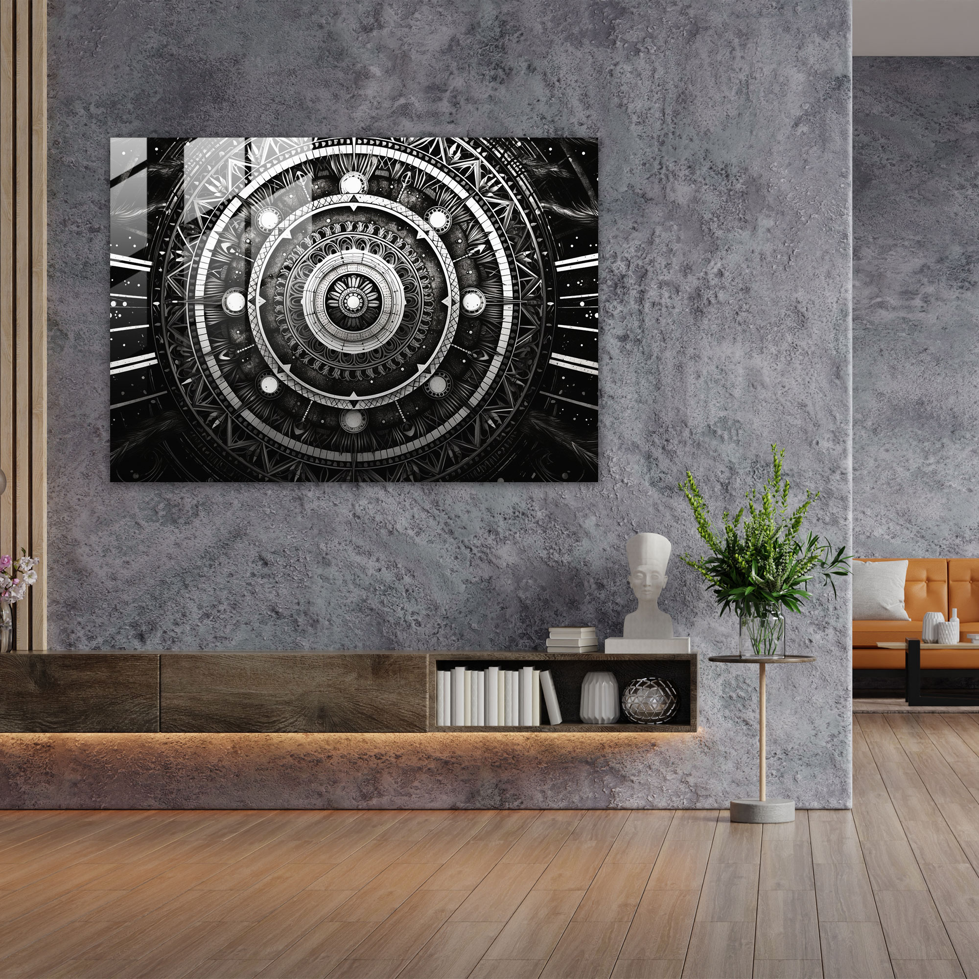 Astro Mandala Glass Wall Art - Horoscope, Horoscope, Glass Print, Mandala Design
