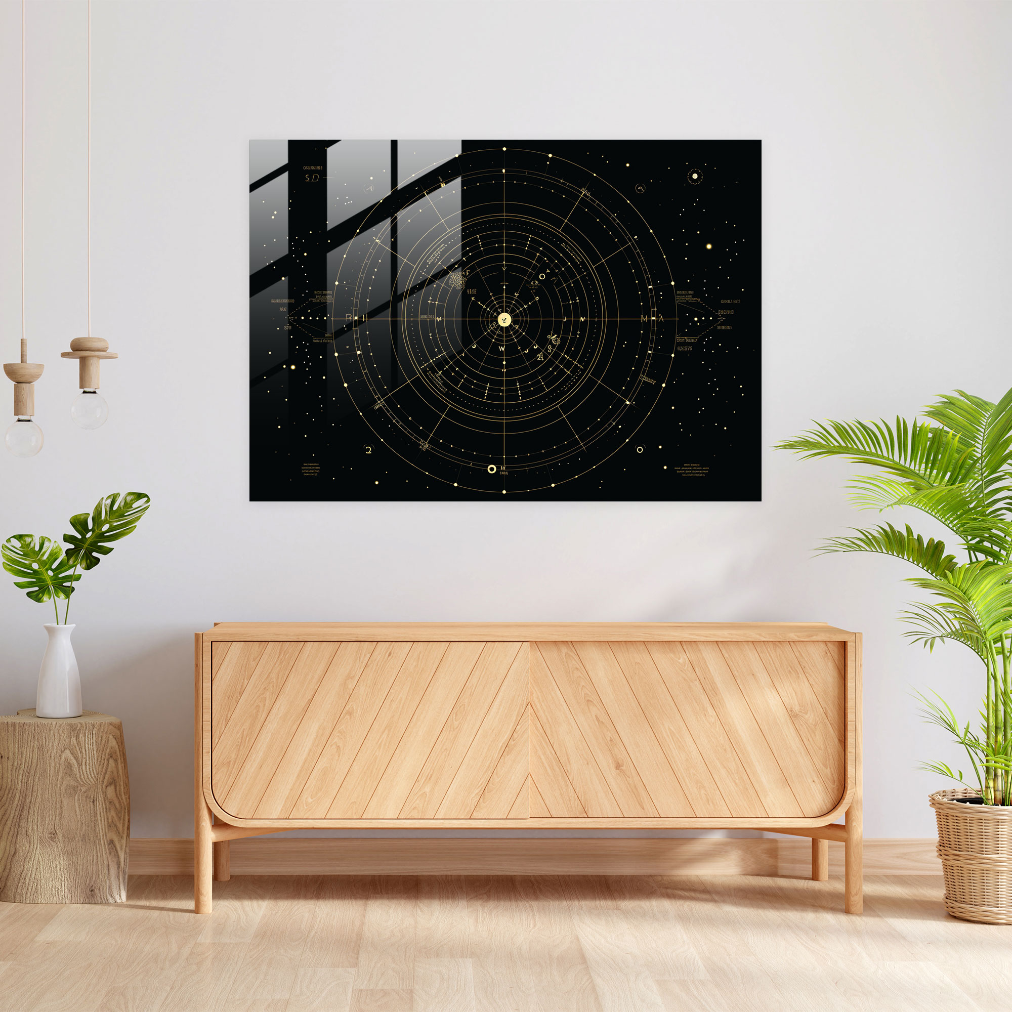 Sleek Zodiac Glass Wall Art - Horoscope, Zodiac Constellations, Glass Print, Modern Art