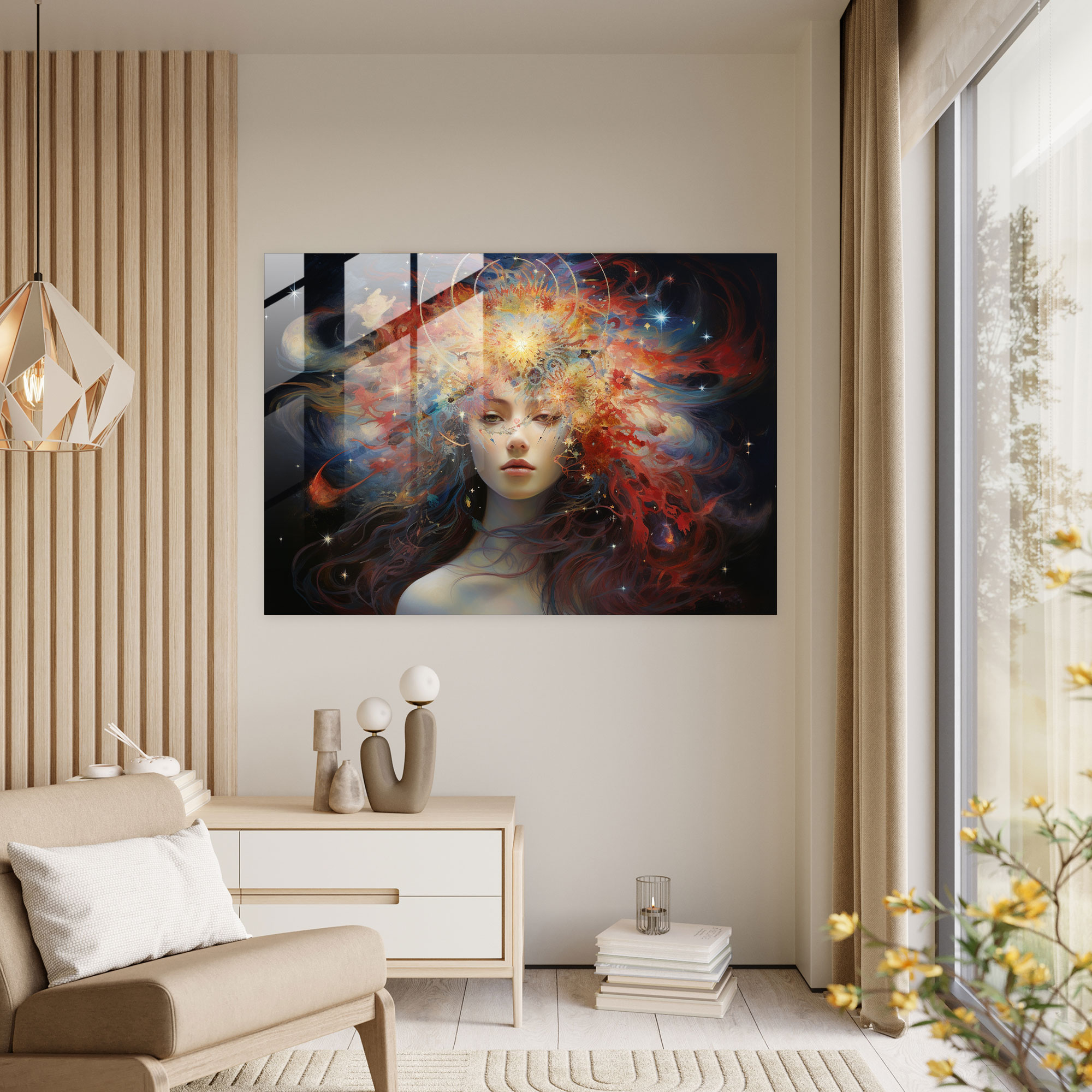 Horoscope Glass Print - Horoscope, Modern Art, Cosmic Mystery, Glass Wall Art