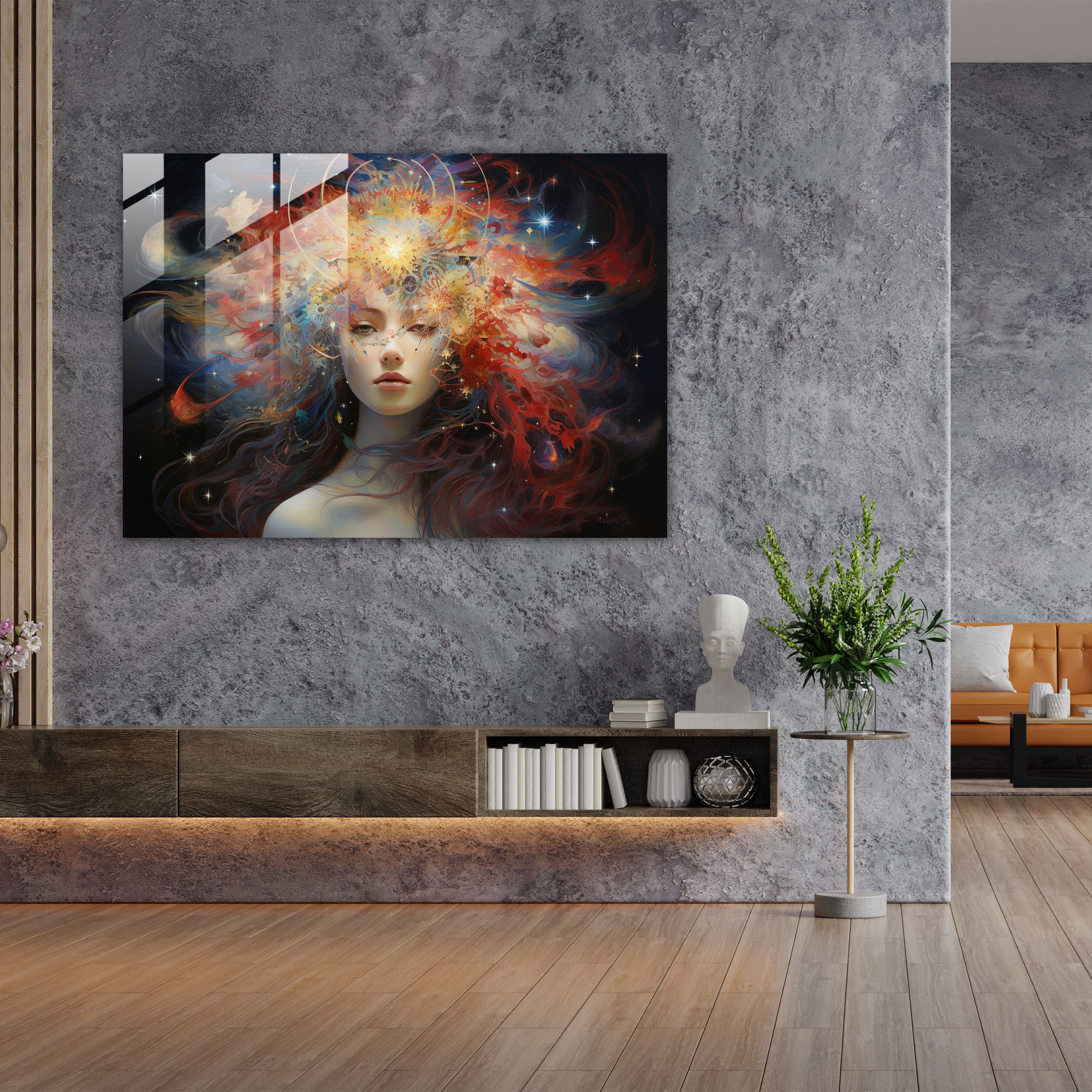 Horoscope Glass Print - Horoscope, Modern Art, Cosmic Mystery, Glass Wall Art