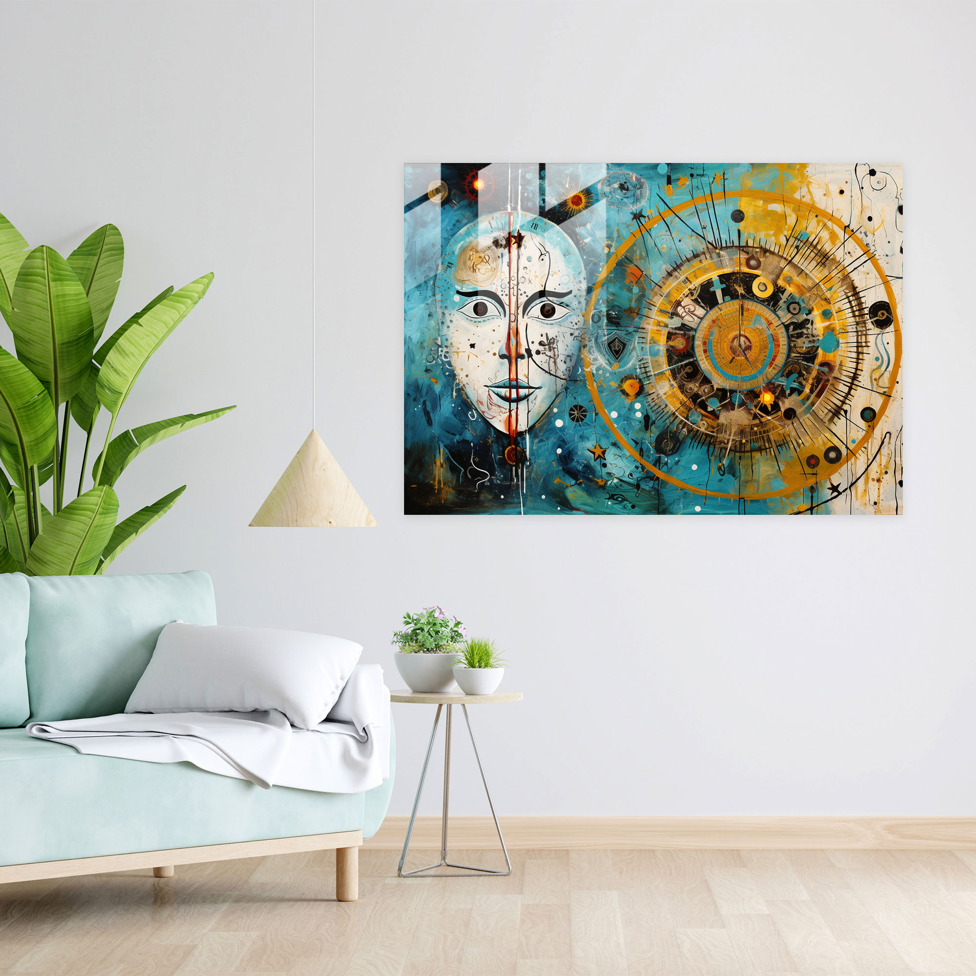 Horoscope Modern Art - Horoscope, Abstract Brushstrokes, Home Decoration, Horoscope Iconography