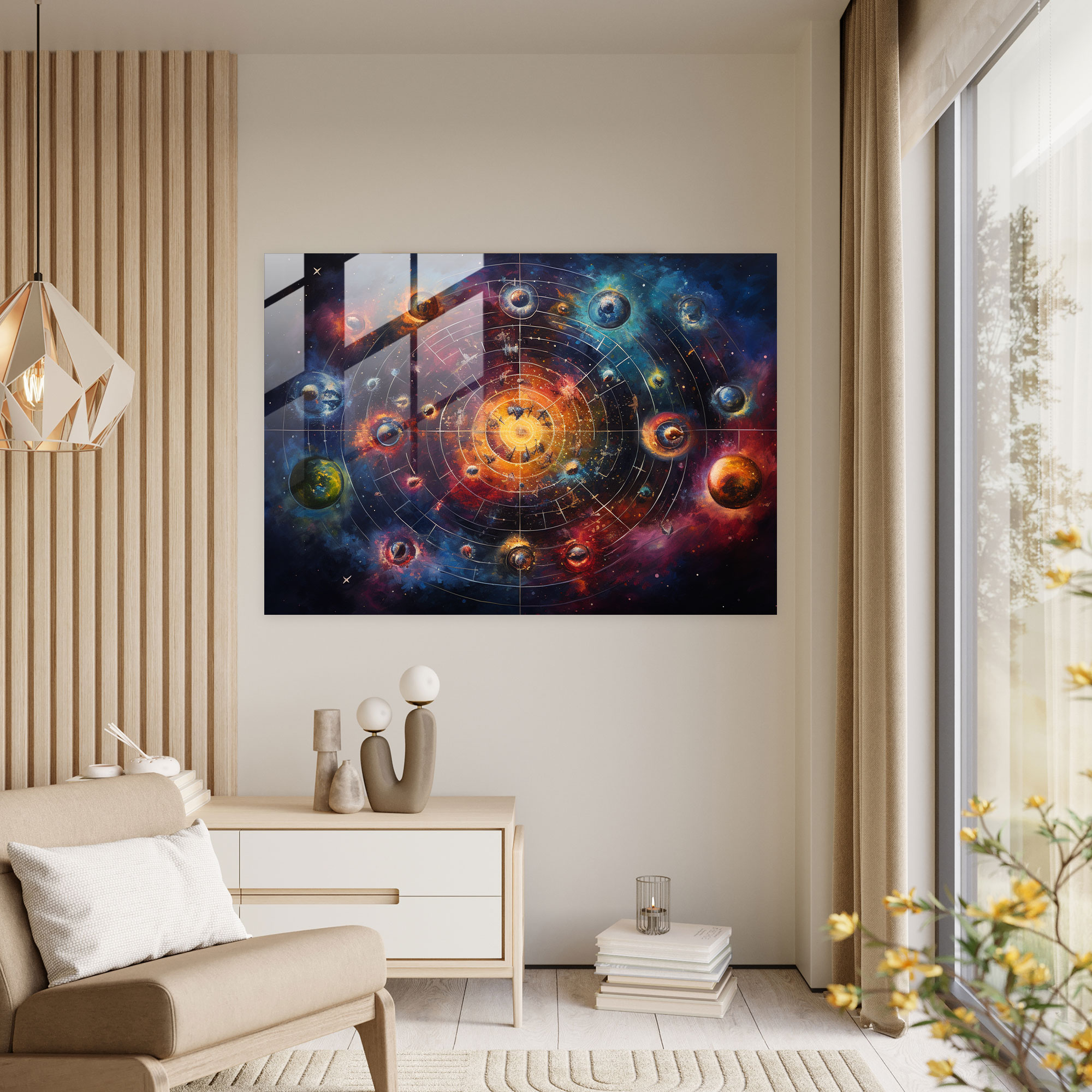 Horoscope Glass Print - Horoscope, Wall Decoration, Glass Wall Art, Vibrant Colors