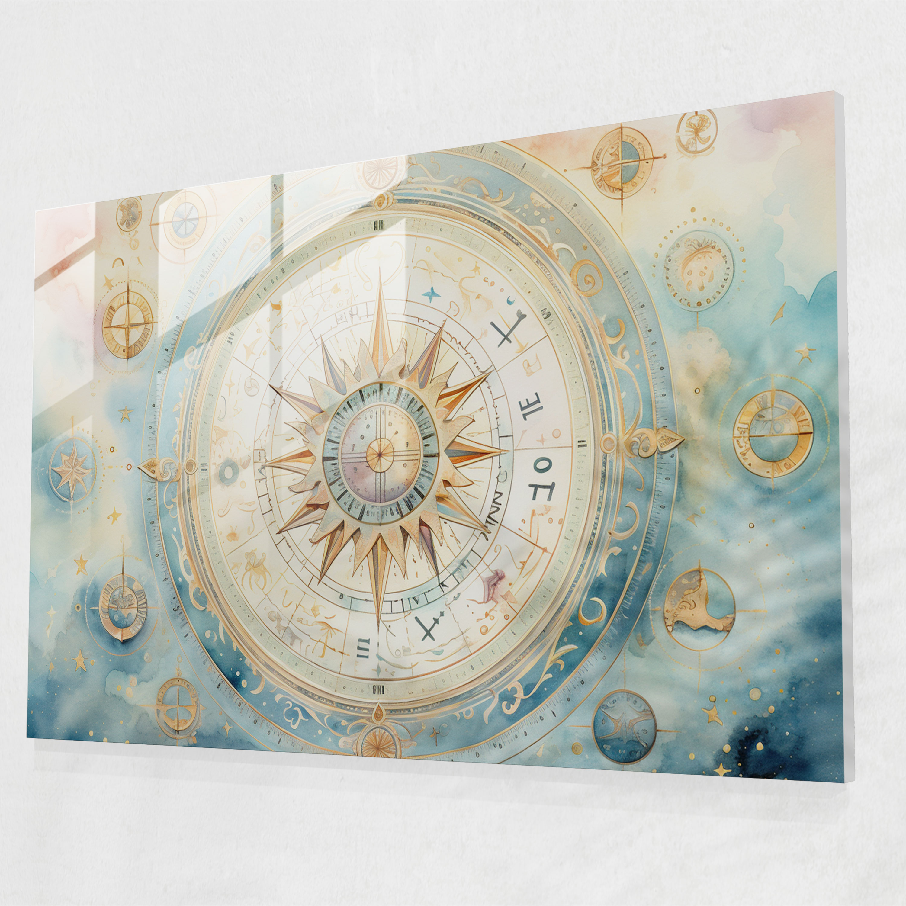 Glasbild Sternzeichen Wandkunst - Sternzeichen Wanddekoration Glasbild Glas Kunst