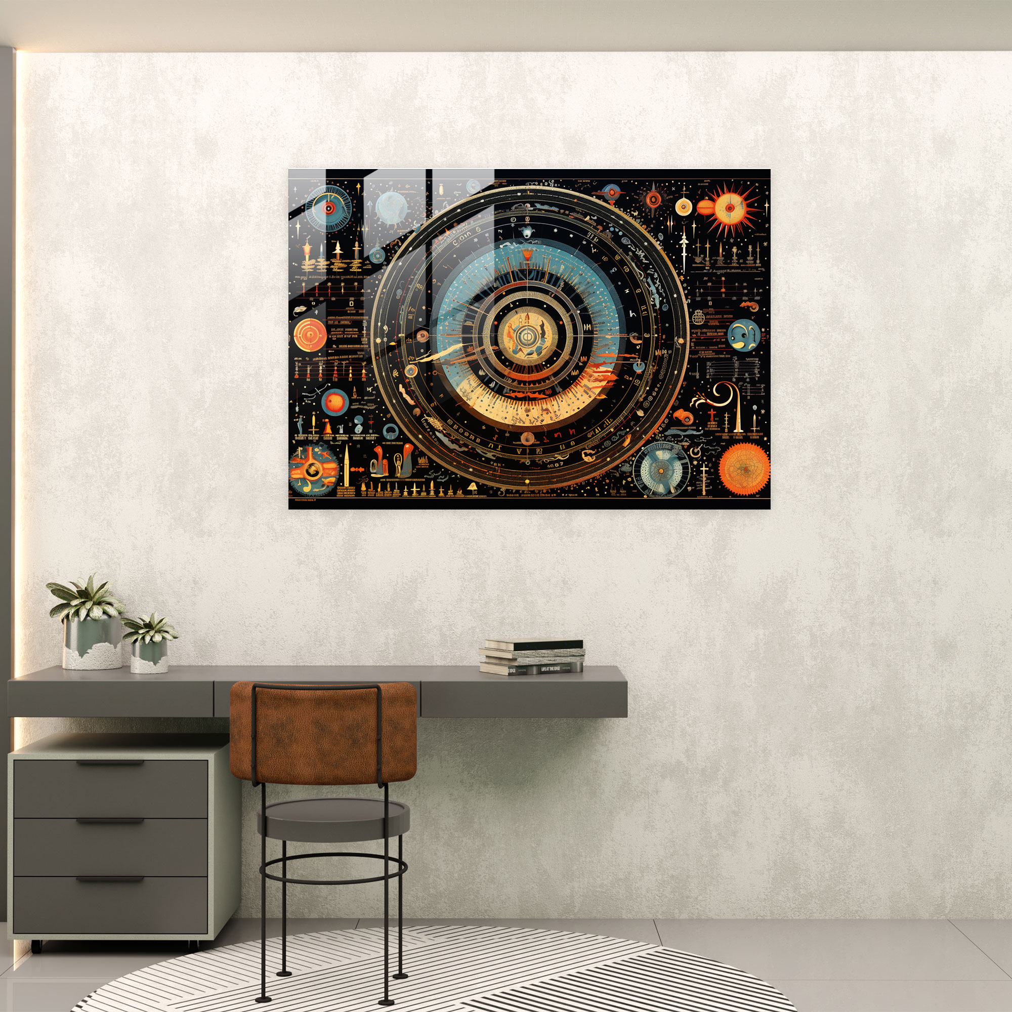 Astrology Glass Print - Horoscope, Glass Art, Glass Print, Planetary Alignments
