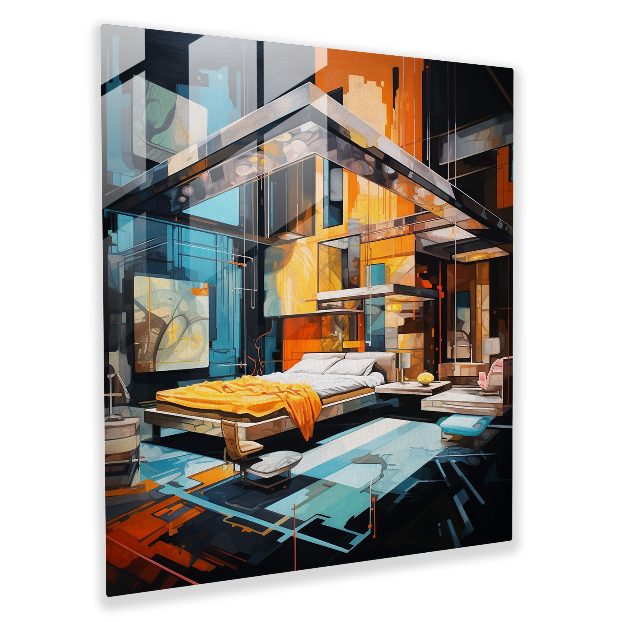 Luxury Haven Hotel Glass Print - Hotel, Wall Decoration, Glass Wall Art, Home Decoration