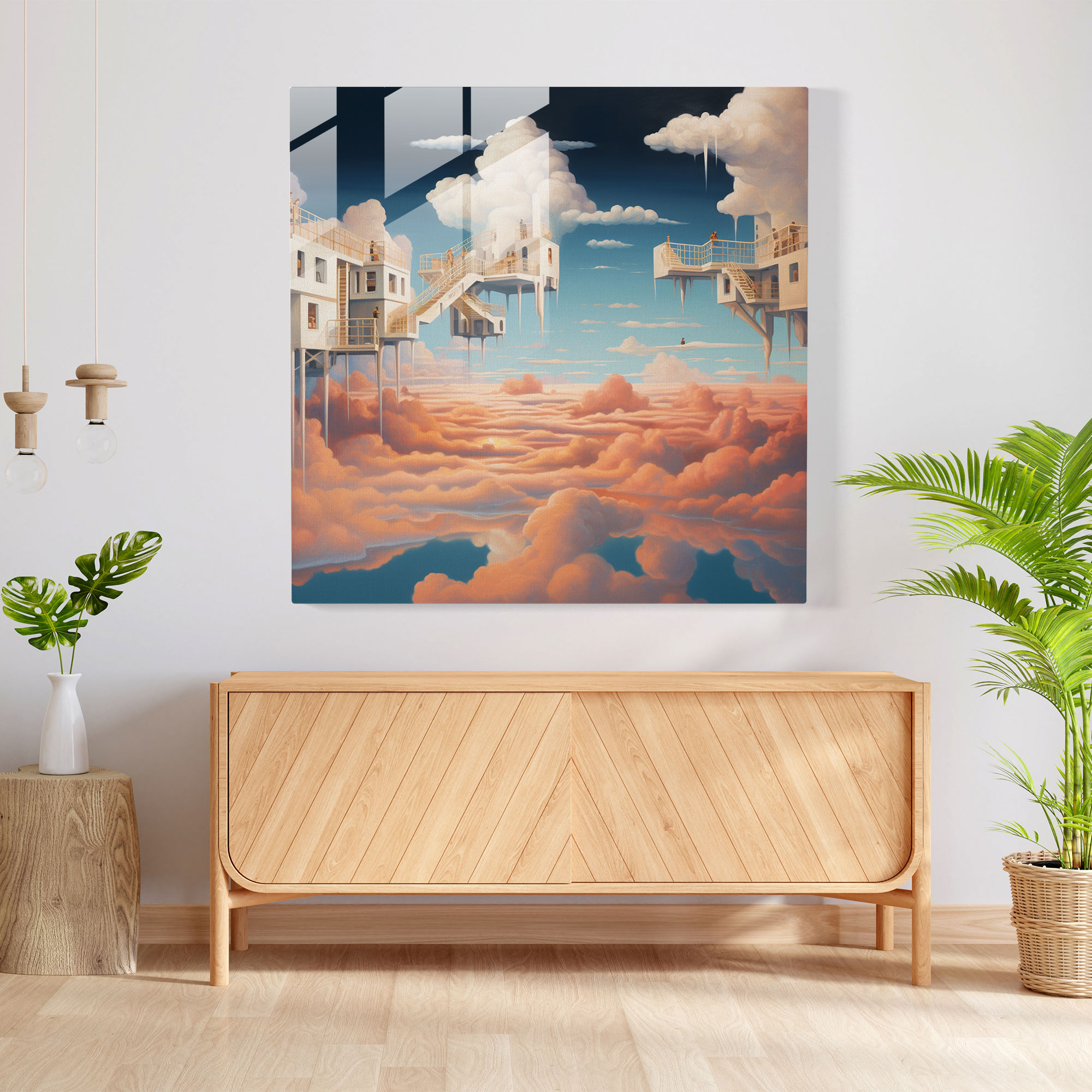 Floating Hotel Glass Print - Hotel, Hotel, Glass Print, Modern Art