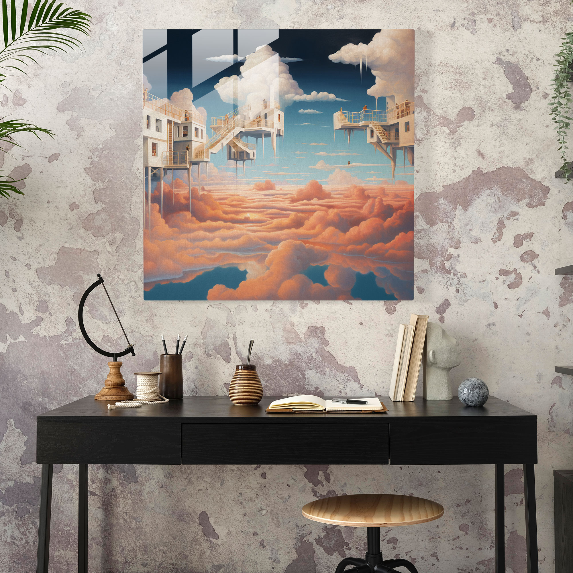 Floating Hotel Glass Print - Hotel, Hotel, Glass Print, Modern Art