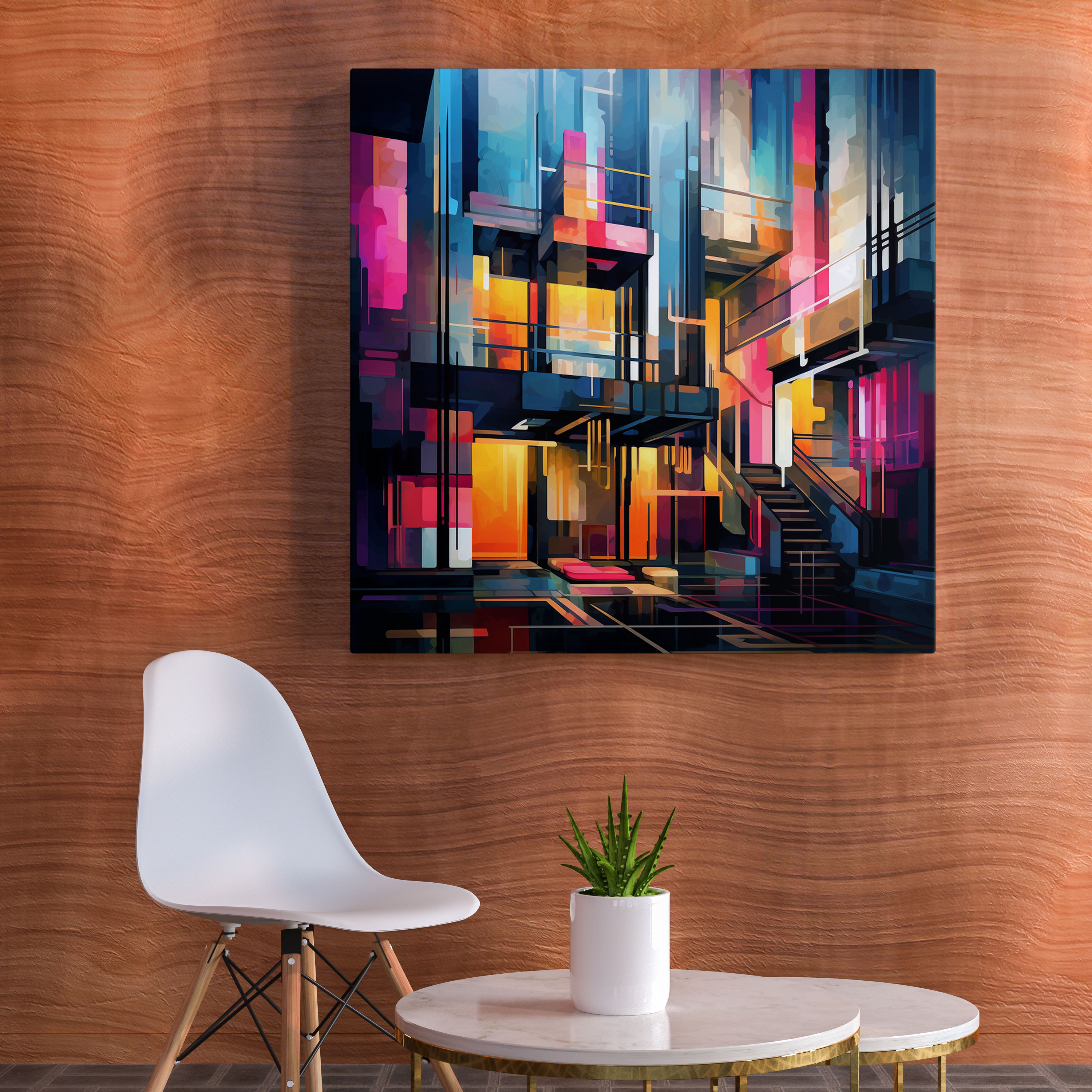 Luxury Hotel Geometries Canvas Print - Hotel, Wall Decoration, Home Decoration, Canvas Print