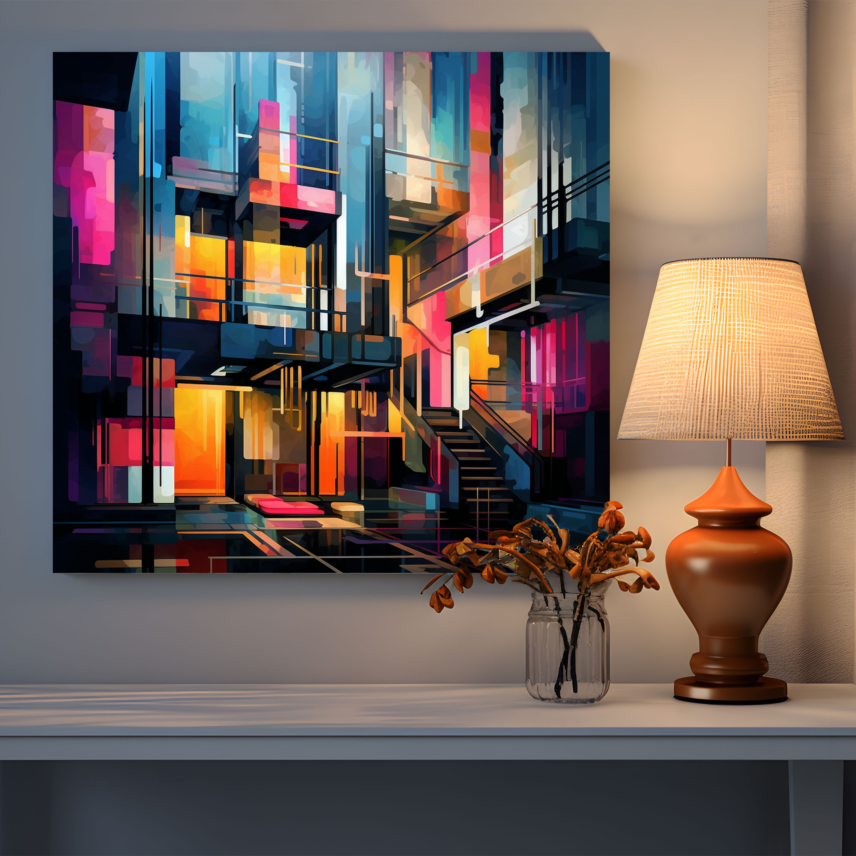 Luxury Hotel Geometries Canvas Print - Hotel, Wall Decoration, Home Decoration, Canvas Print