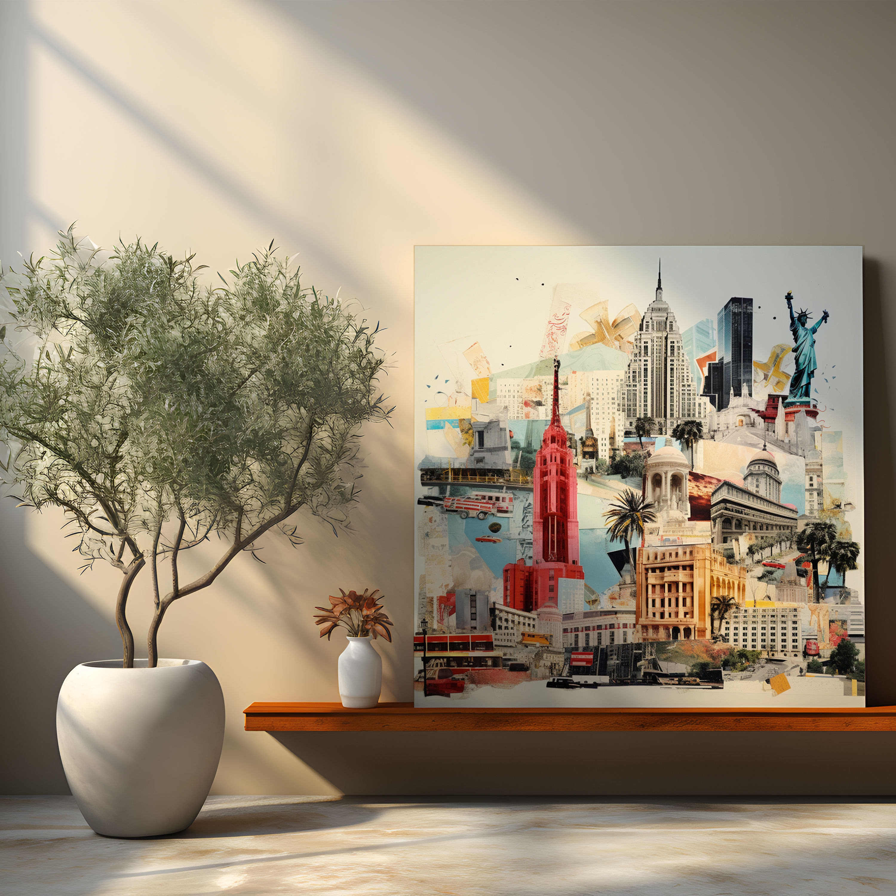Worldwide Hotel Icons Canvas Print - Hotel, Landmarks, Worldwide Hotel Icons Canvas Print, Mixed Media Artwork